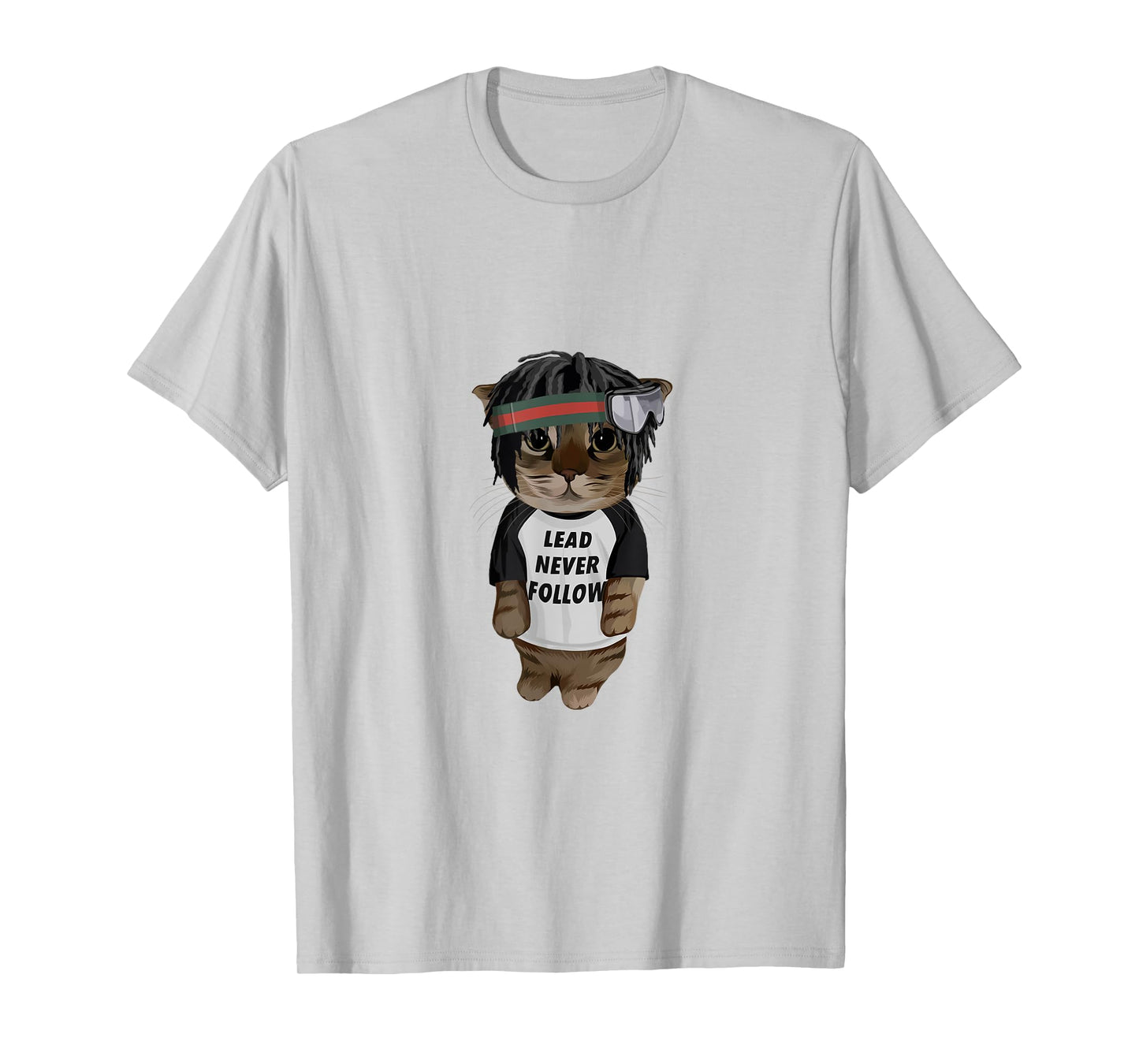 Lead Never Follow Cat Men Women T-Shirt