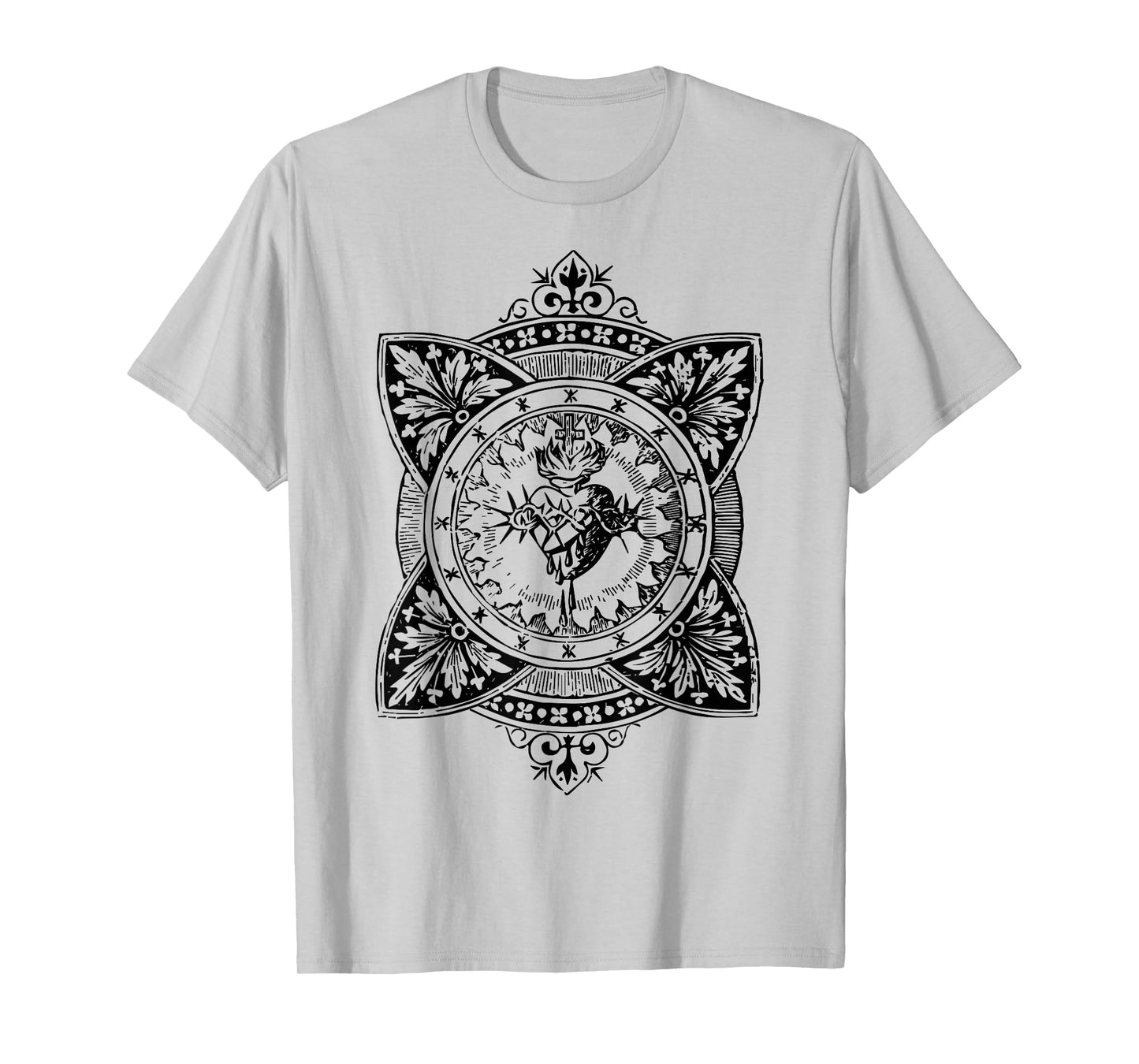 Vintage Sacred Heart of Jesus Symbol Traditional Catholic T-Shirt
