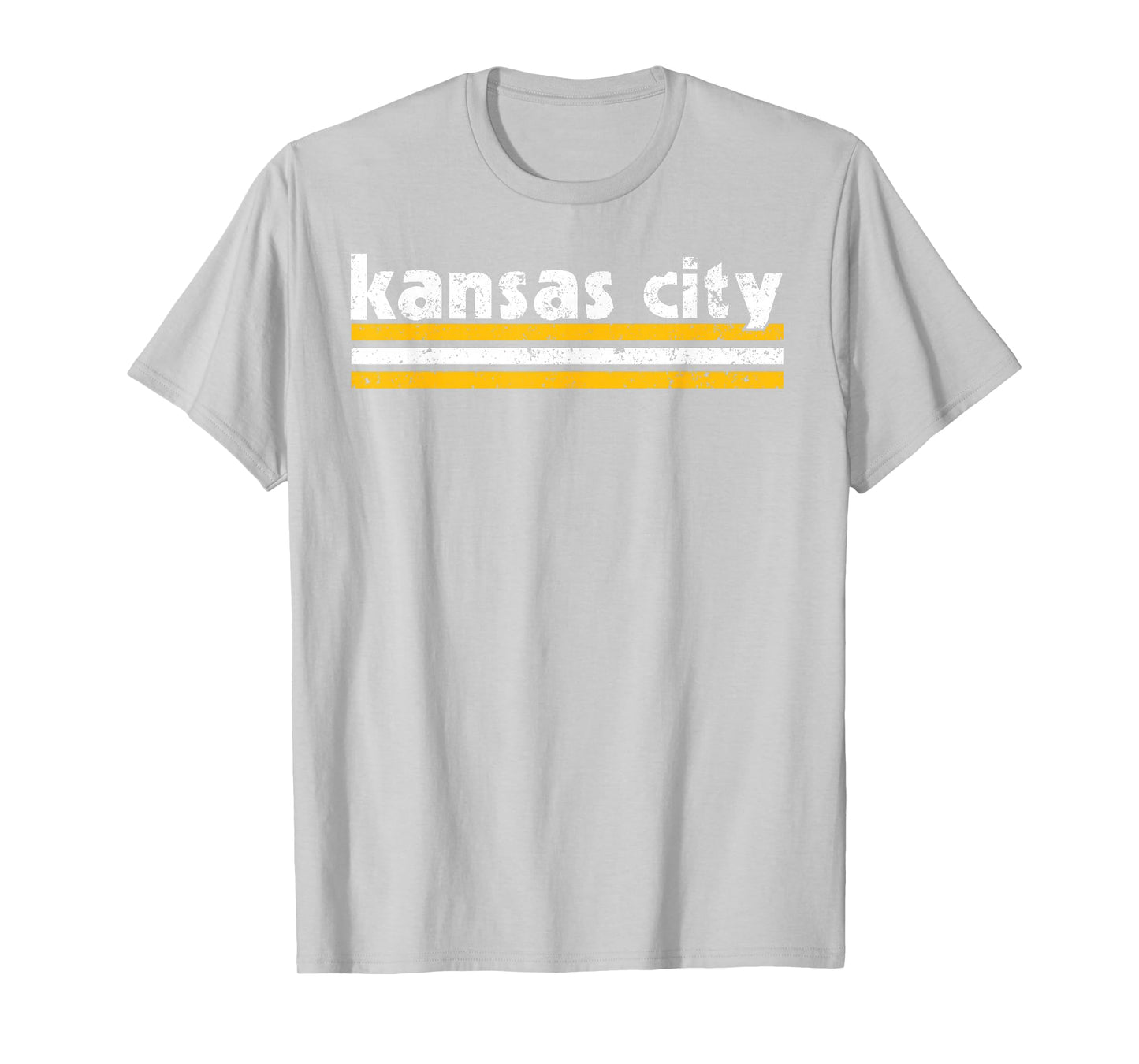 KC Tee Kansas City Retro Vintage Distressed 3 Stripes RED KC T-Shirt