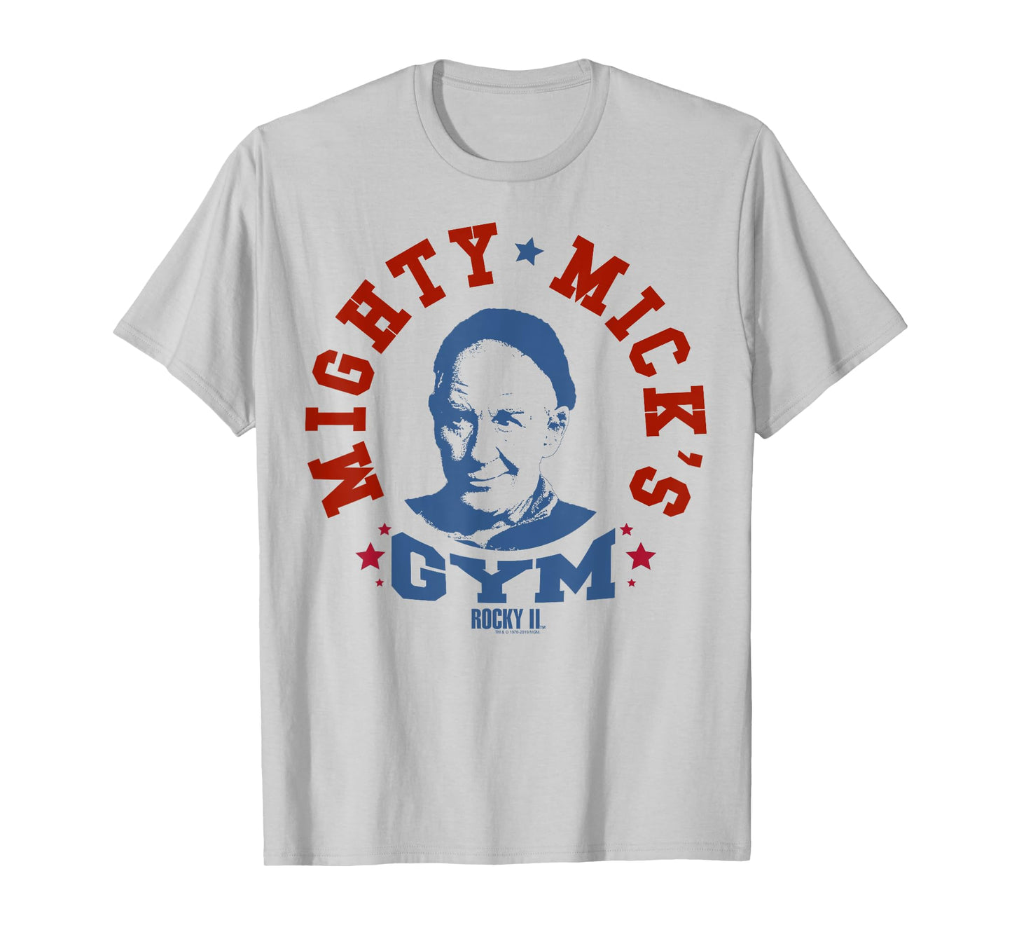 Rocky Mighty Mick's Gym Blue Hue Portrait Logo T-Shirt