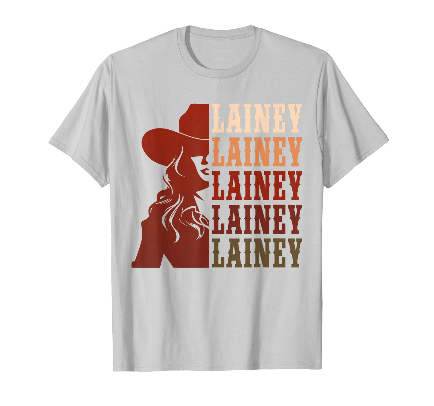 Girl Retro First Name Lainey Personalized Cowgirl Party T-Shirt