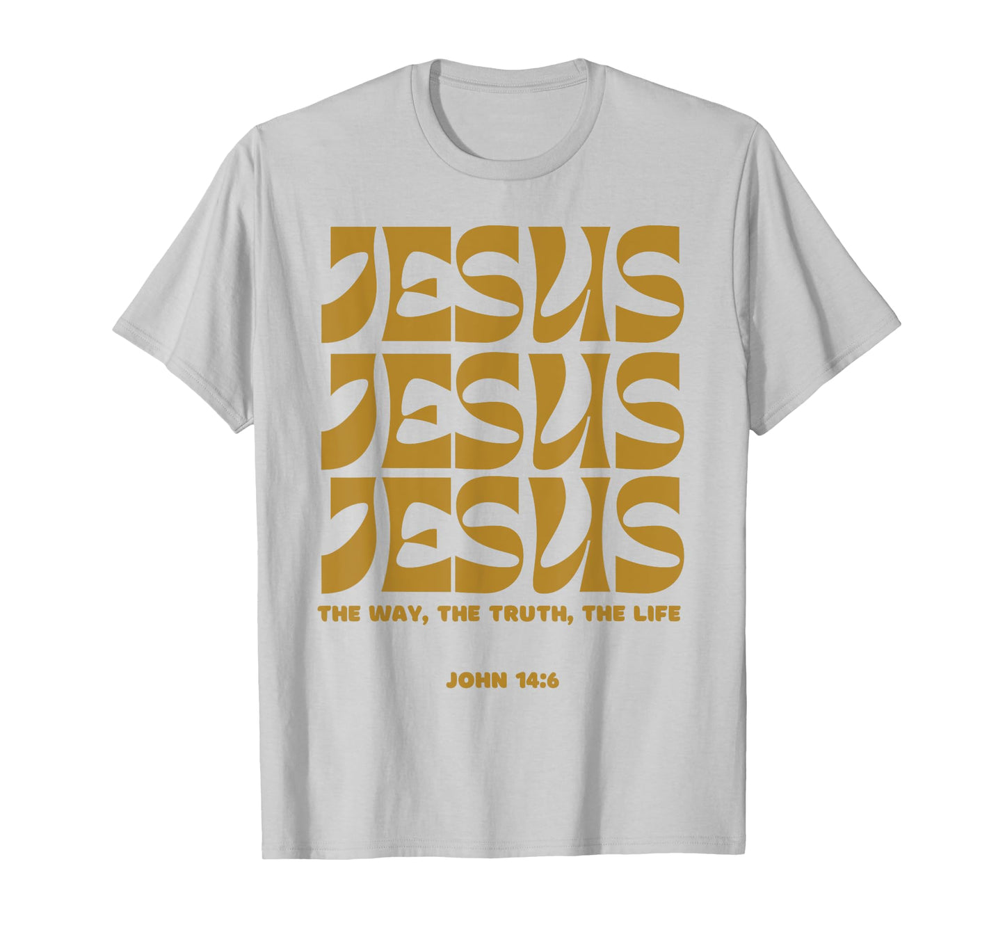 Christian Gift Gold Jesus The Way Truth Life Aesthetic Boho T-Shirt