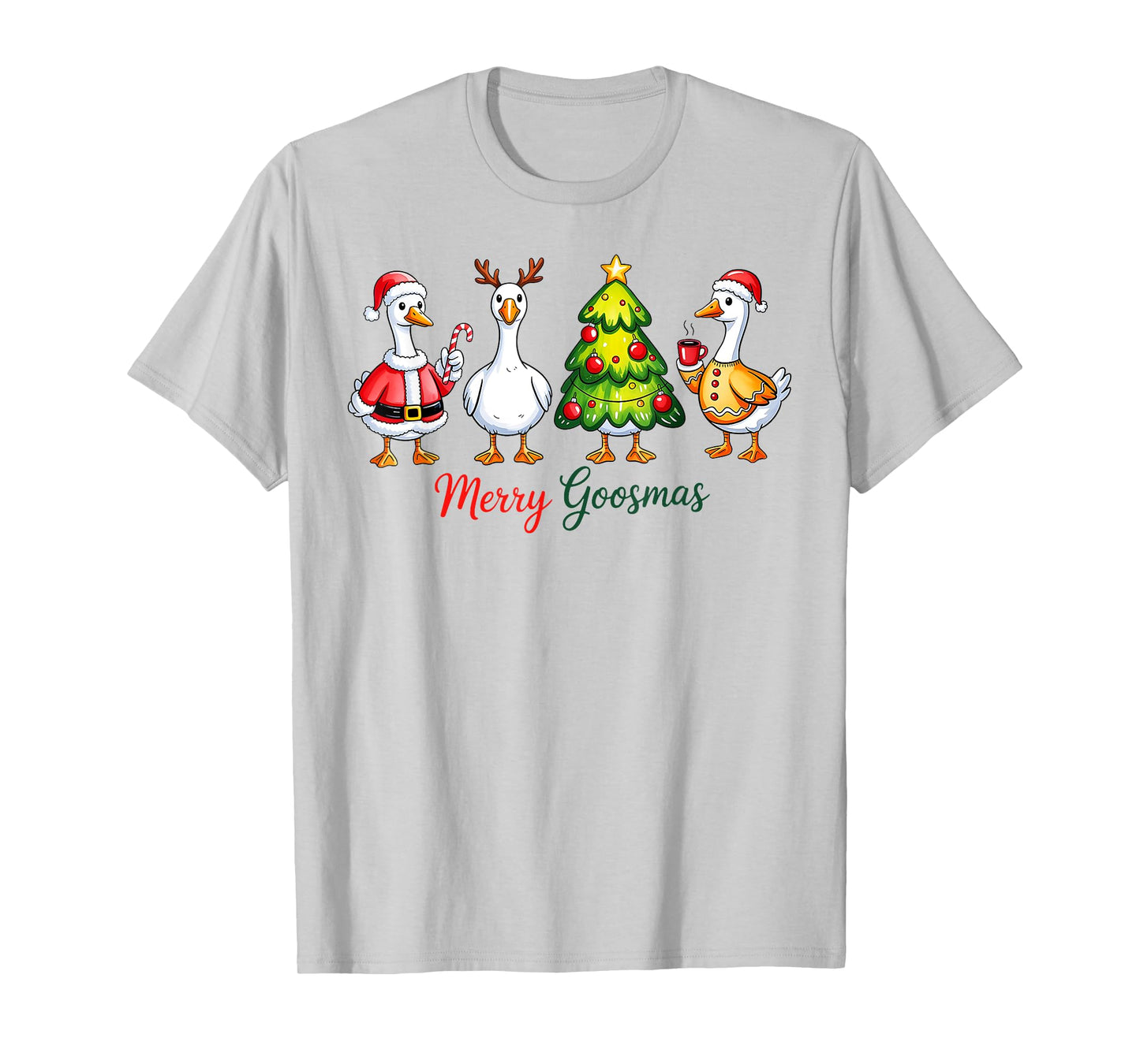 Merry Goosmas - Christmas Silly Goose T-Shirt