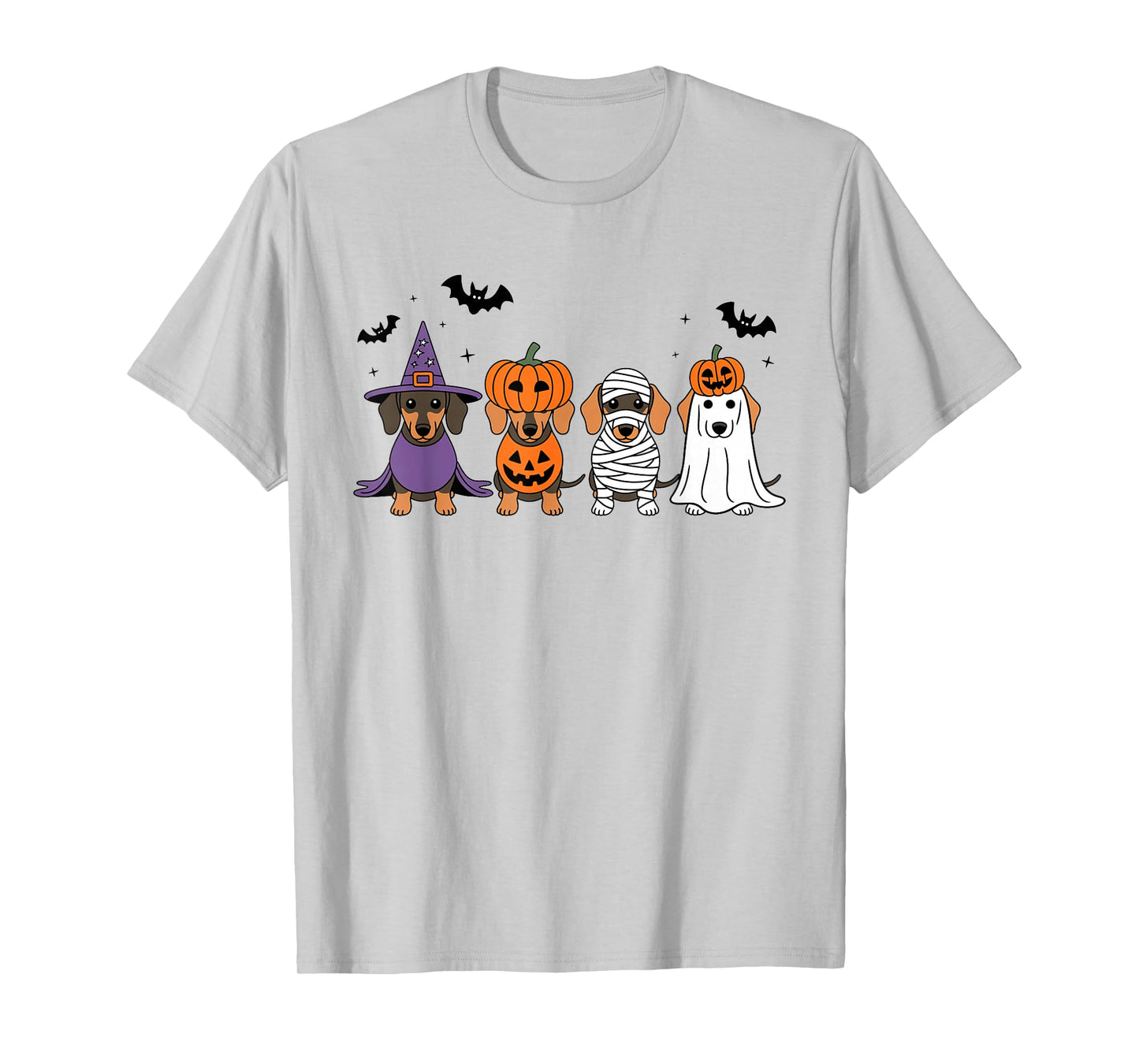 Weiner Dog Witch Happy Halloweenie Cute Halloween Dachshund T-Shirt