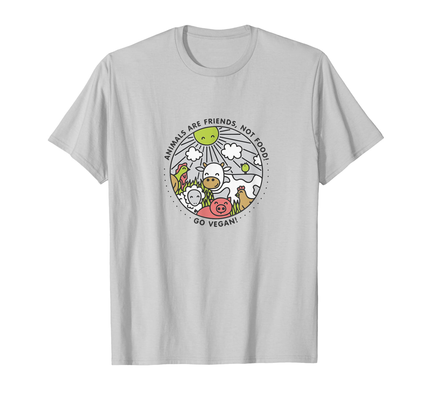 Animals Are Friends Not Food T-Shirt Vegan Shirt T-Shirt