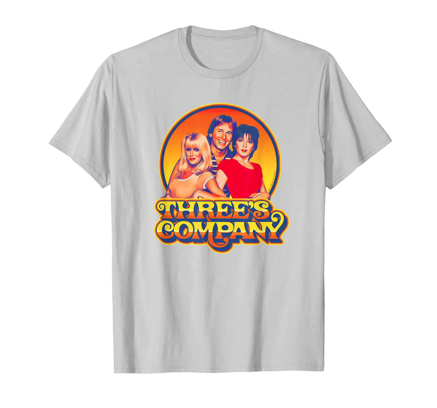 Three's Company 1980's Sunset Retro Jack Jan & Chrissy T-Shirt