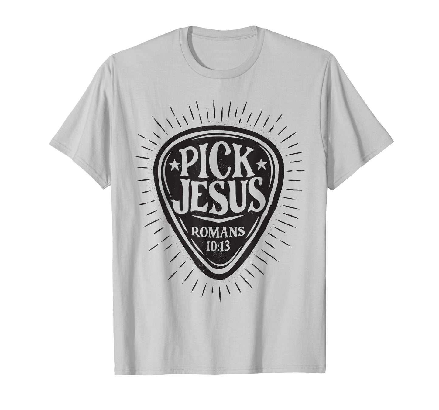 Guitar Pick Jesus Christian Music Guitarist Pastor Retro T-Shirt