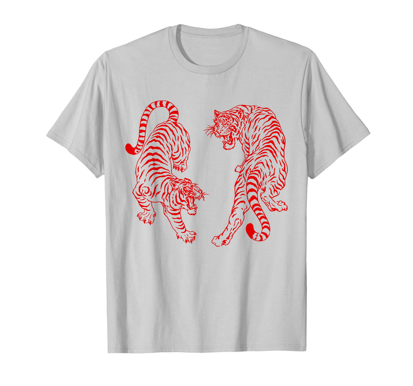 Vintage Tiger Yin Yang Graphic Men Women T-Shirt