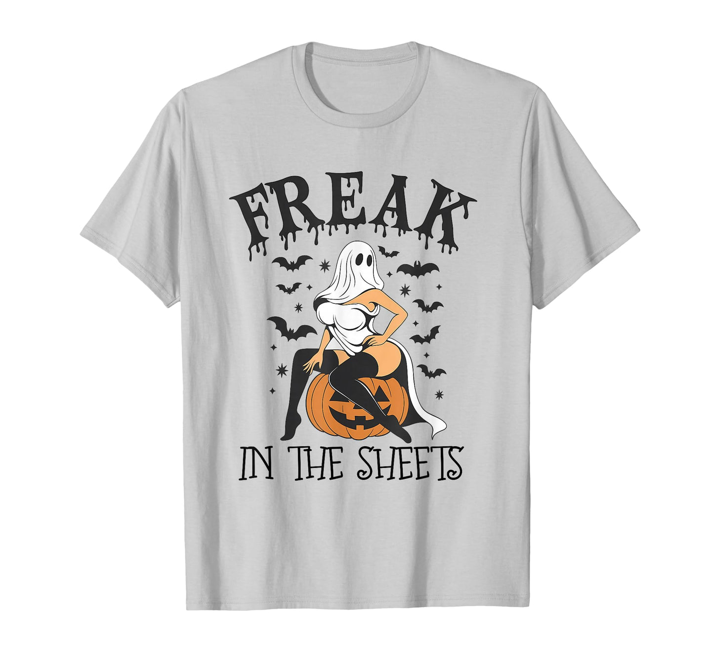 Halloween Freak in The Sheets, Ghost Girl Spooky Season Tee T-Shirt