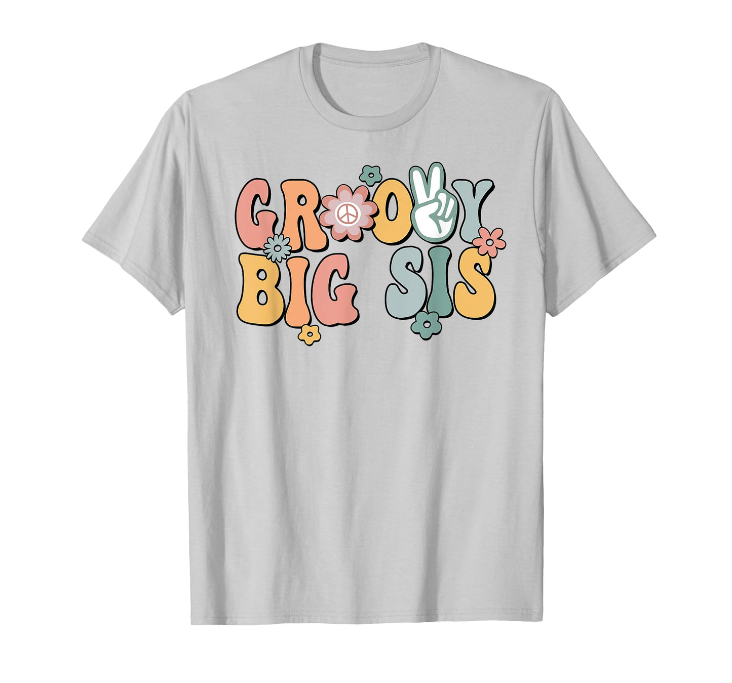 Groovy Big sis Retro Sister Matching Family 1st Birthday T-Shirt