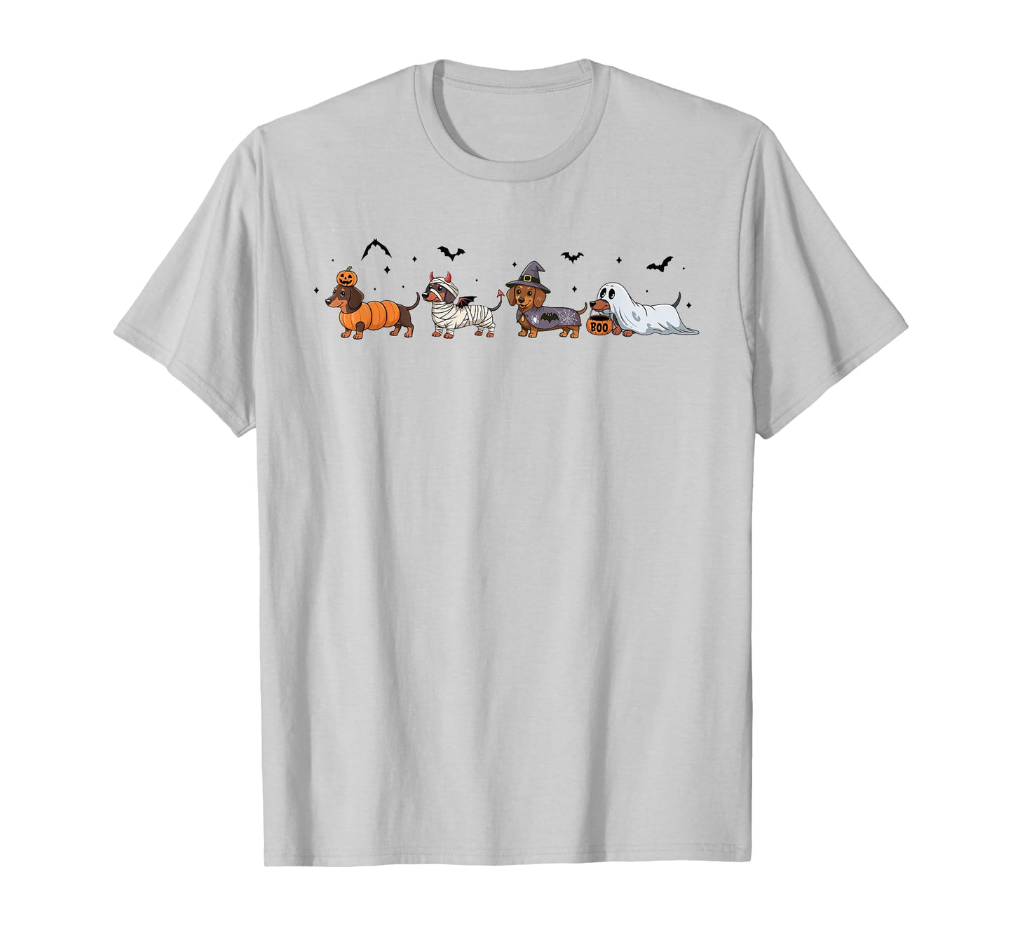 Weiner Dog Witch Happy Halloweenie Cute Halloween Dachshund T-Shirt