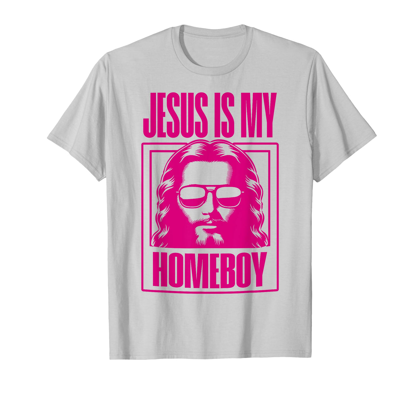 Cool Christian Faith Apparel Jesus Is My Homeboy Unisex-Adult Christian Theme T-Shirt Blue Small Modern Printed Round Neck Short Sleeve T-Shirt
