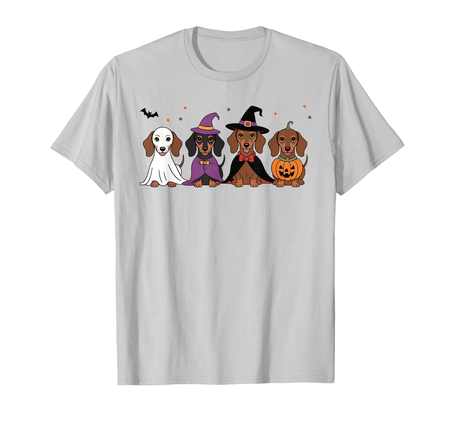Weiner Dog Witch Happy Halloweenie Cute Halloween Dachshund T-Shirt