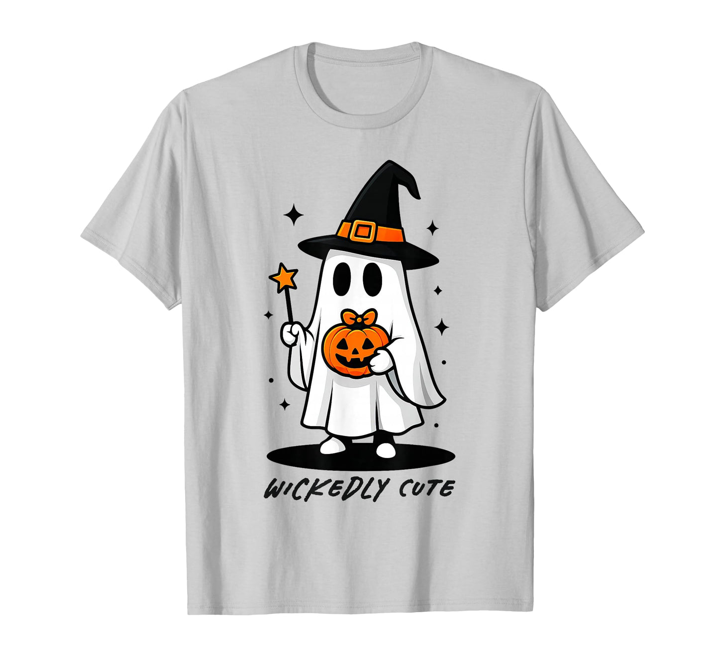 Funny Halloween Ghost Witch Hat Wand Pumpkin Cute Kids T-Shirt