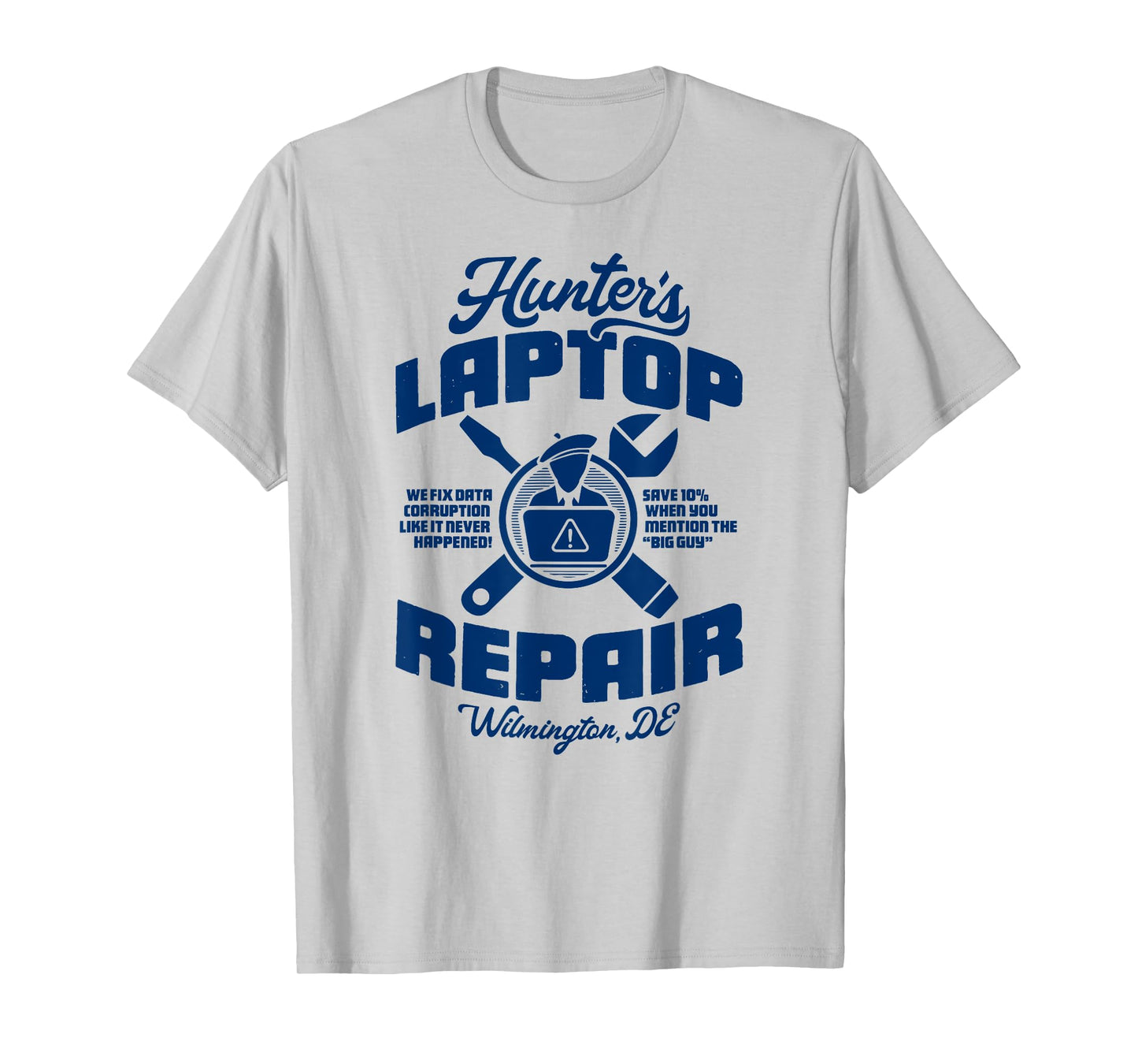 HUNTER'S LAPTOP REPAIR - parody shop politics conservative T-Shirt