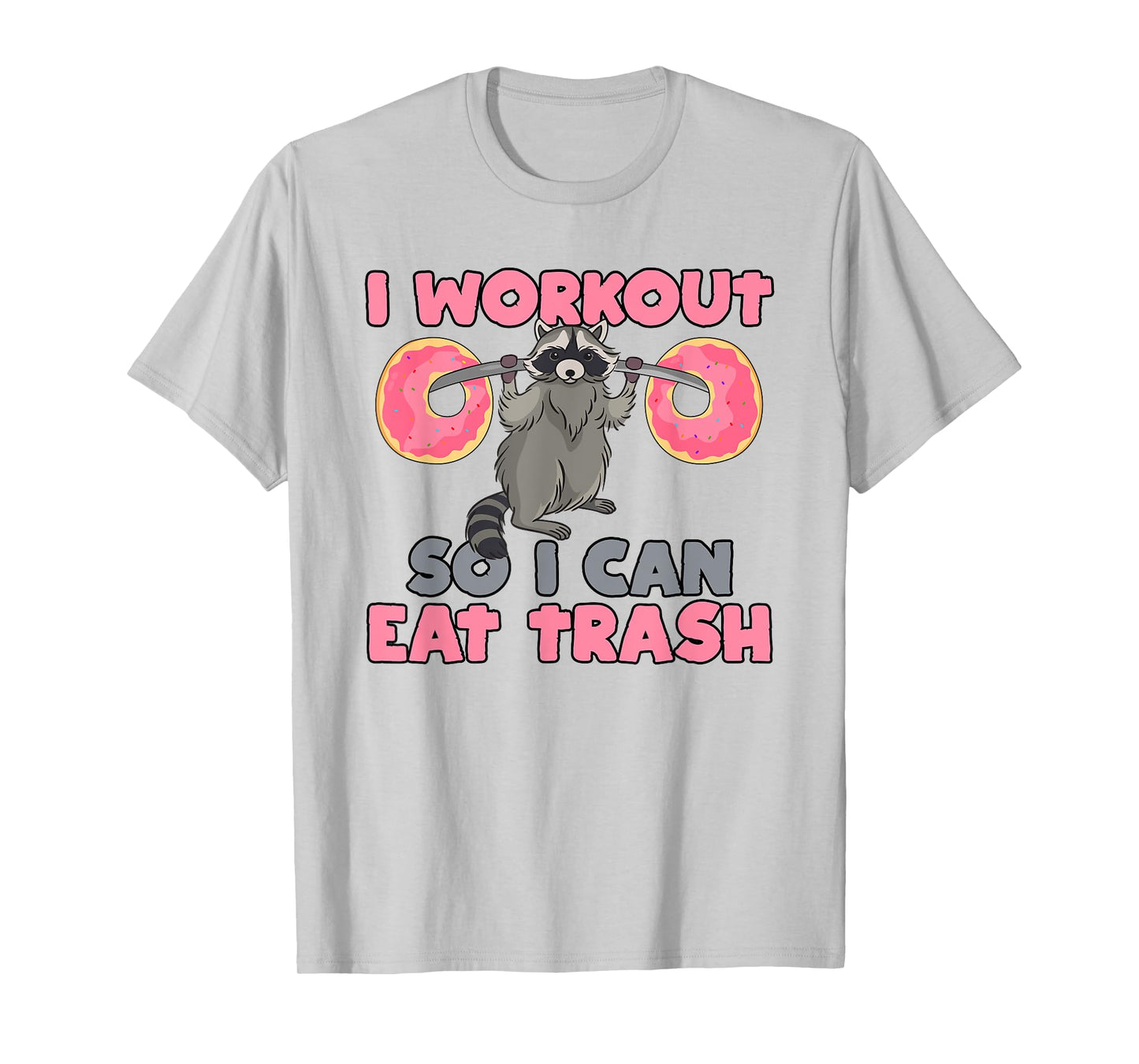 Trash Eating Racoon T Shirt Funny Gym Swole Rat Weightlifter
