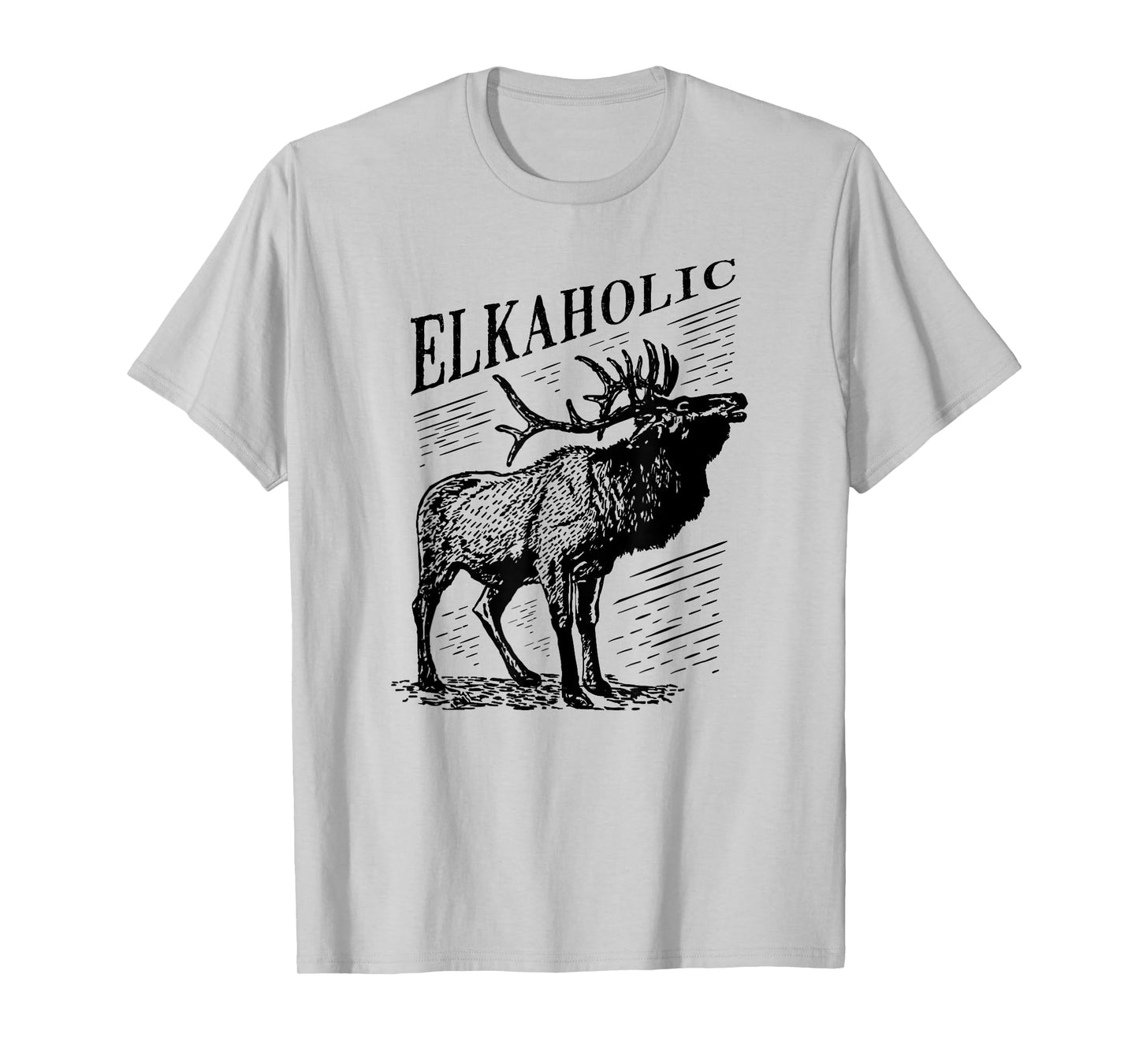 Funny Elk Hunting Shirt - Elkaholic For Hunters T-Shirt
