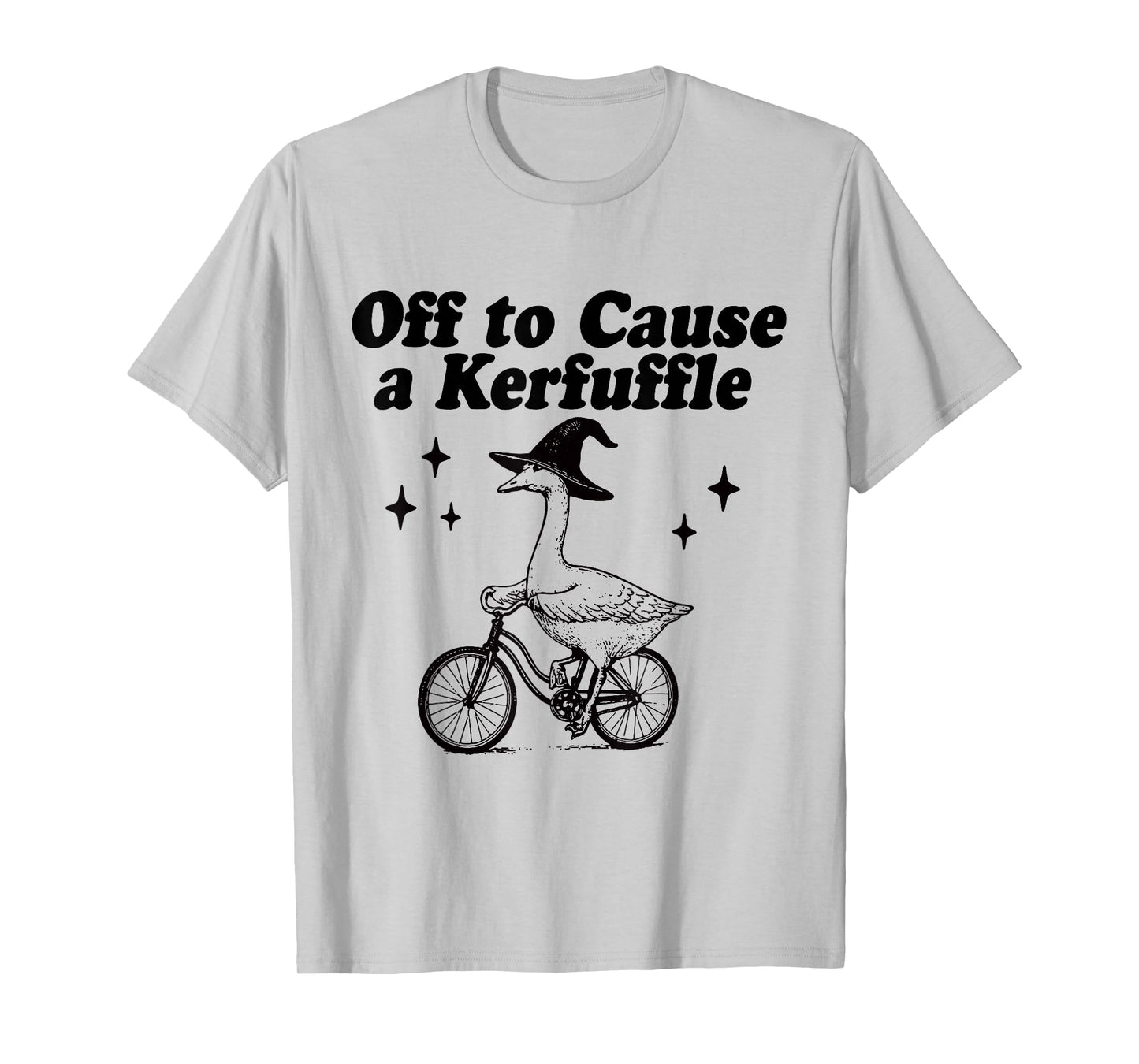 Sarcastic Humor Duck Riding Bike Funny Duck Meme Adults T-Shirt