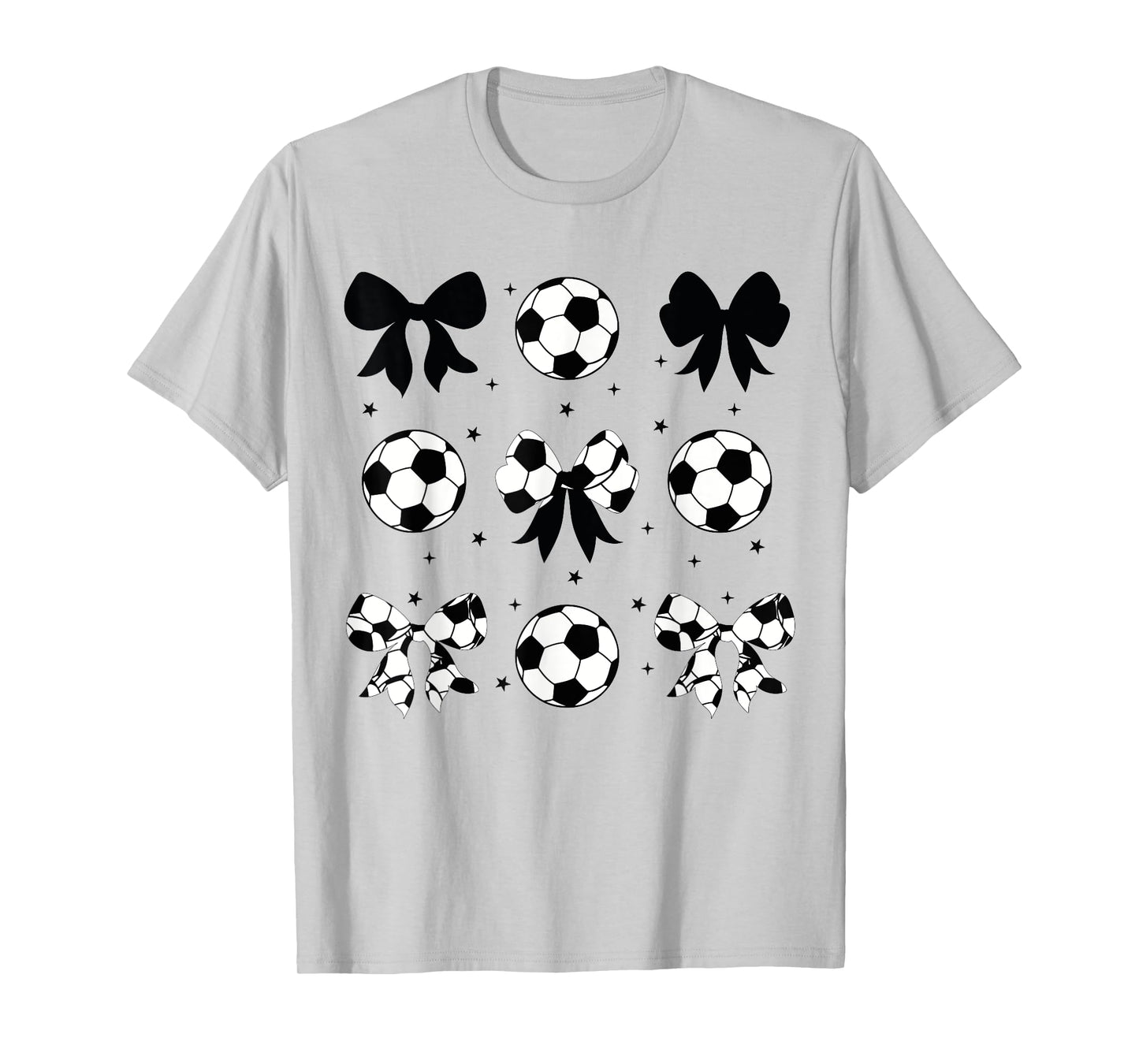 Vintage Coquette Soccer Bow Cheer Soccer Mama T-Shirt