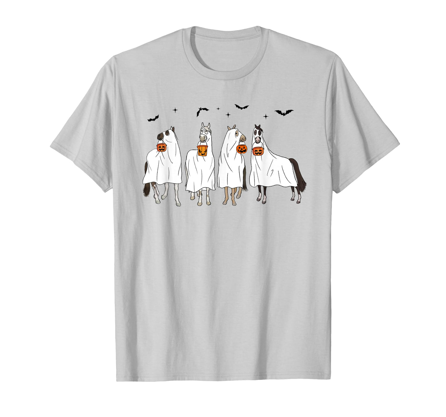 Halloween Horse Ghost Horse Western Spooky Horse Pumpkins T-Shirt