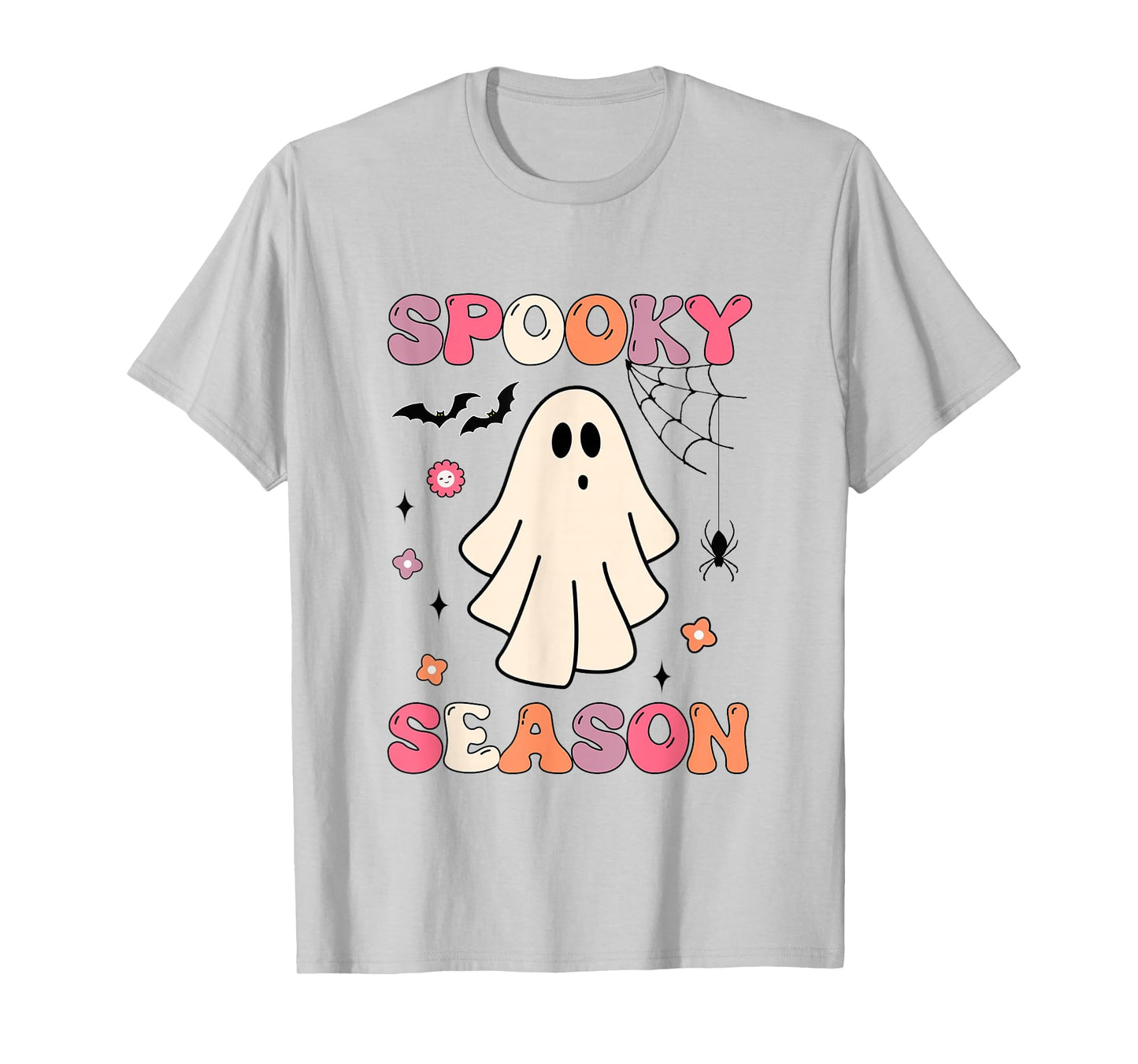 Groovy Halloween Cute Ghost Spooky Season T-Shirt