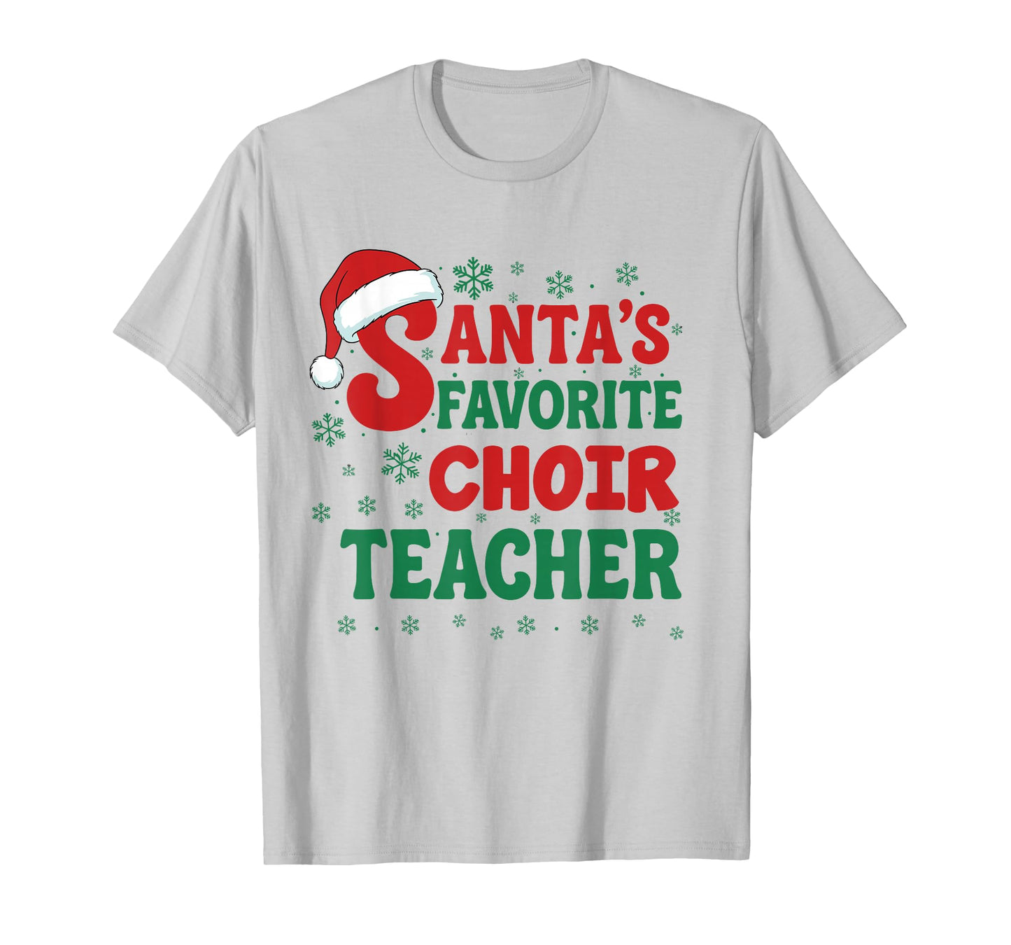 Santa's Favorite Choir Teacher Christmas Holiday Pajama T-Shirt
