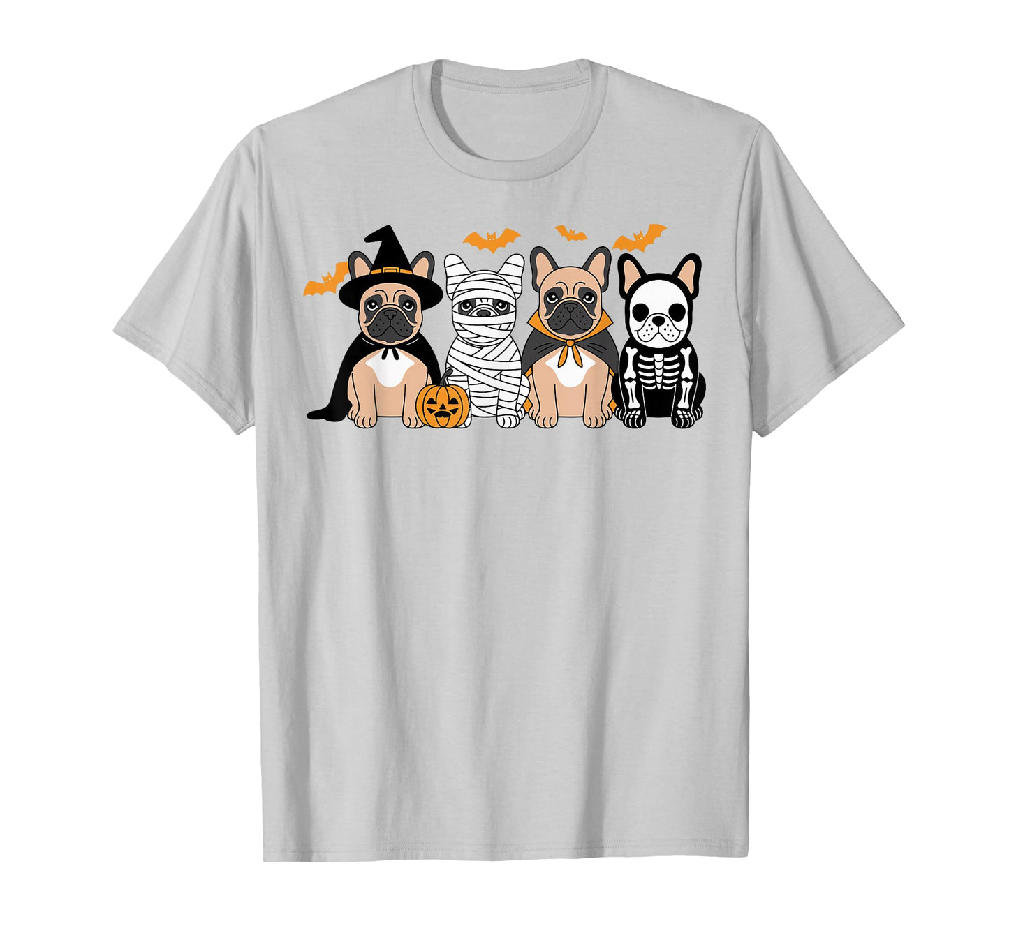 Mummy French Bulldog Halloween Funny Witch French Bulldog T-Shirt