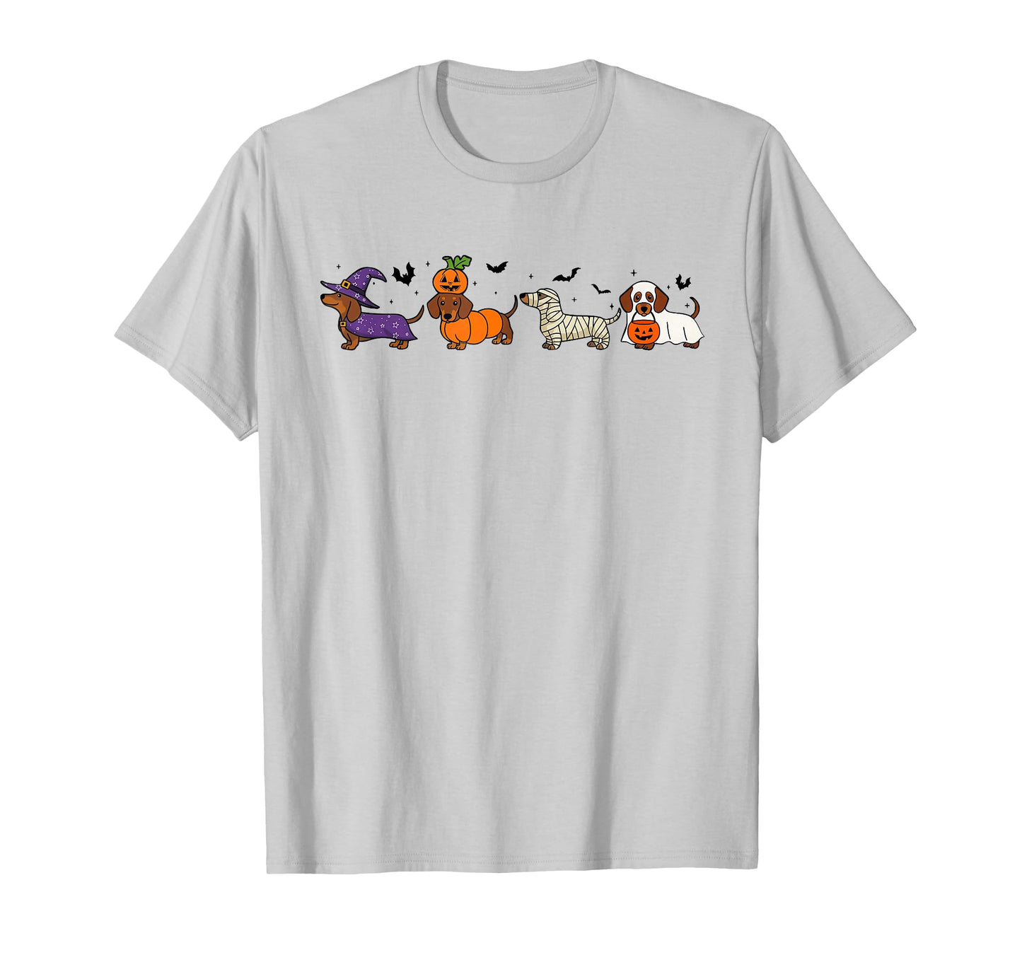 Weiner Dog Witch Happy Halloweenie Cute Halloween Dachshund T-Shirt