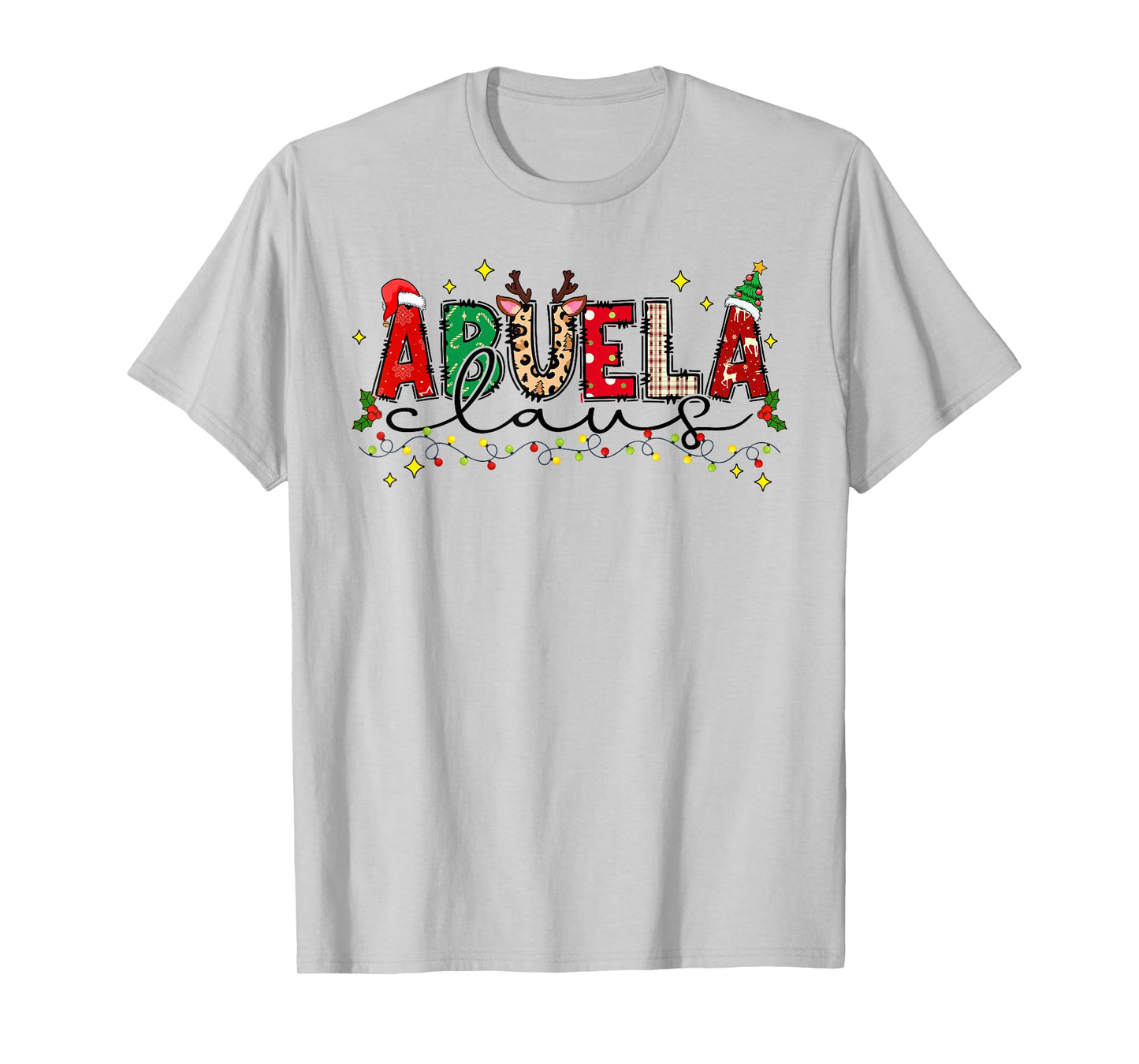 Abuela Claus Christmas Family Matching Pajamas Funny Xmas T-Shirt