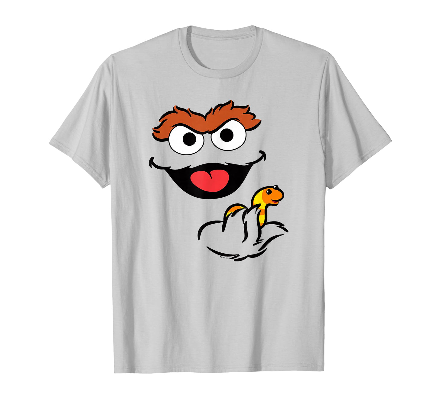 Sesame Street Oscar Holding Slimey Halloween Costume T-Shirt