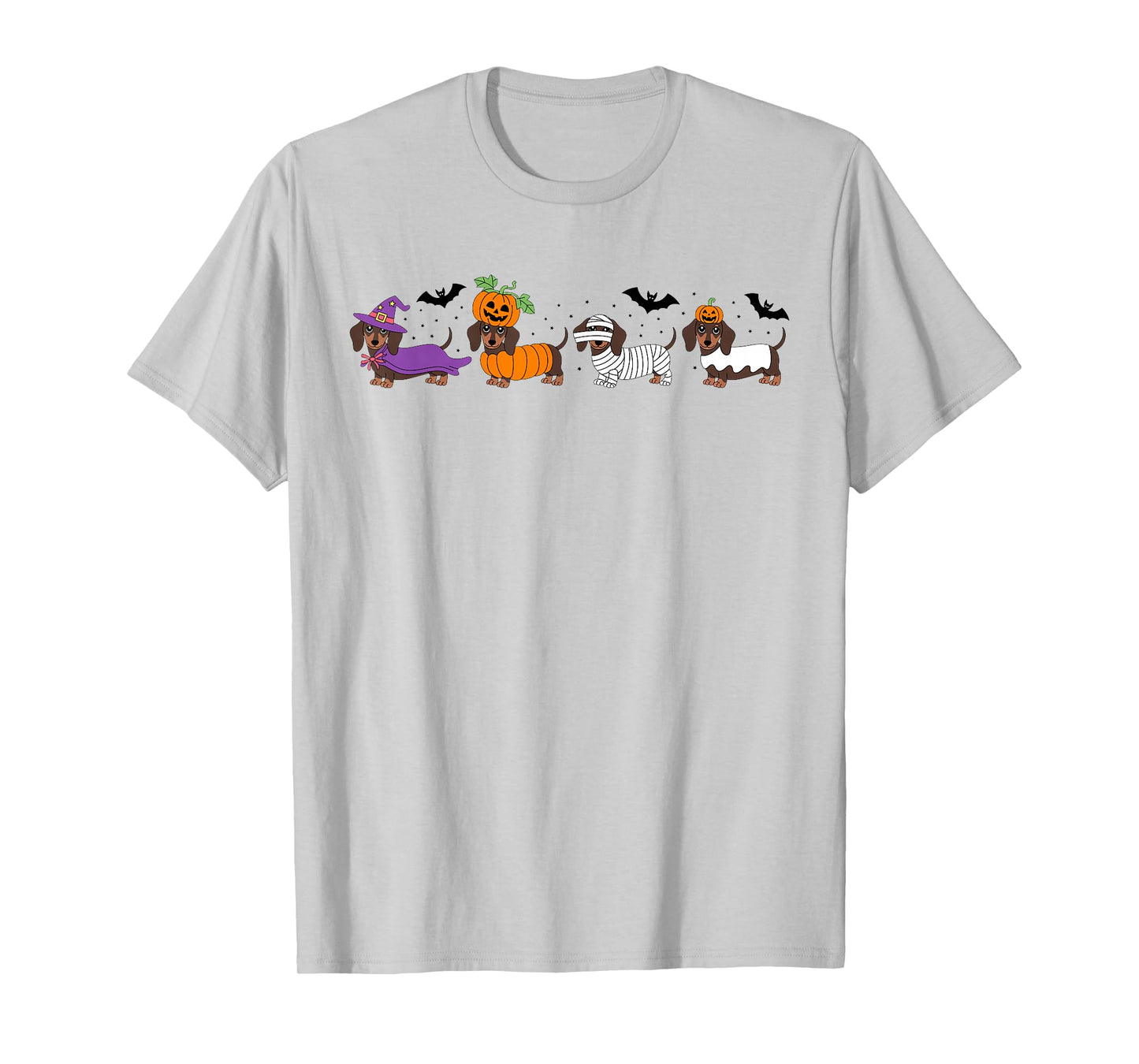 Weiner Dog Witch Happy Halloweenie Cute Halloween Dachshund T-Shirt