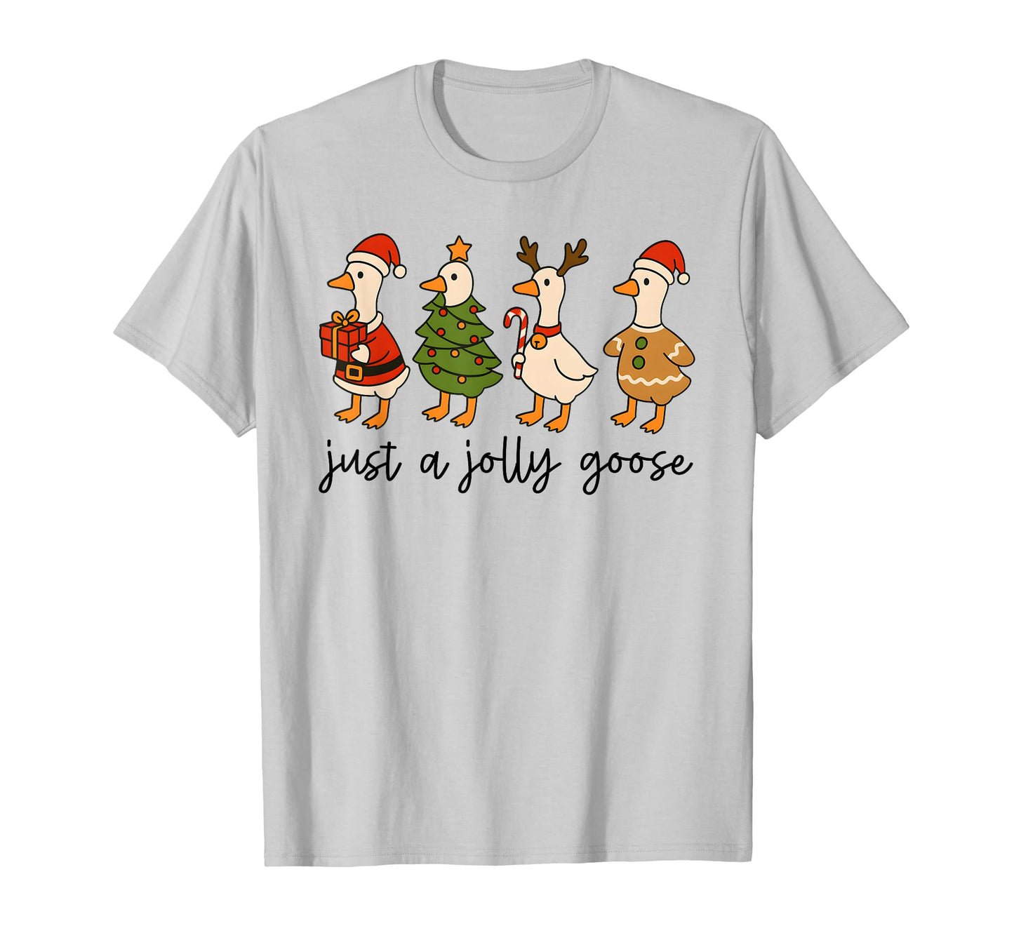 Christmas Goose Funny Just a Jolly Goose Shirt Xmas Kids Boy T-Shirt