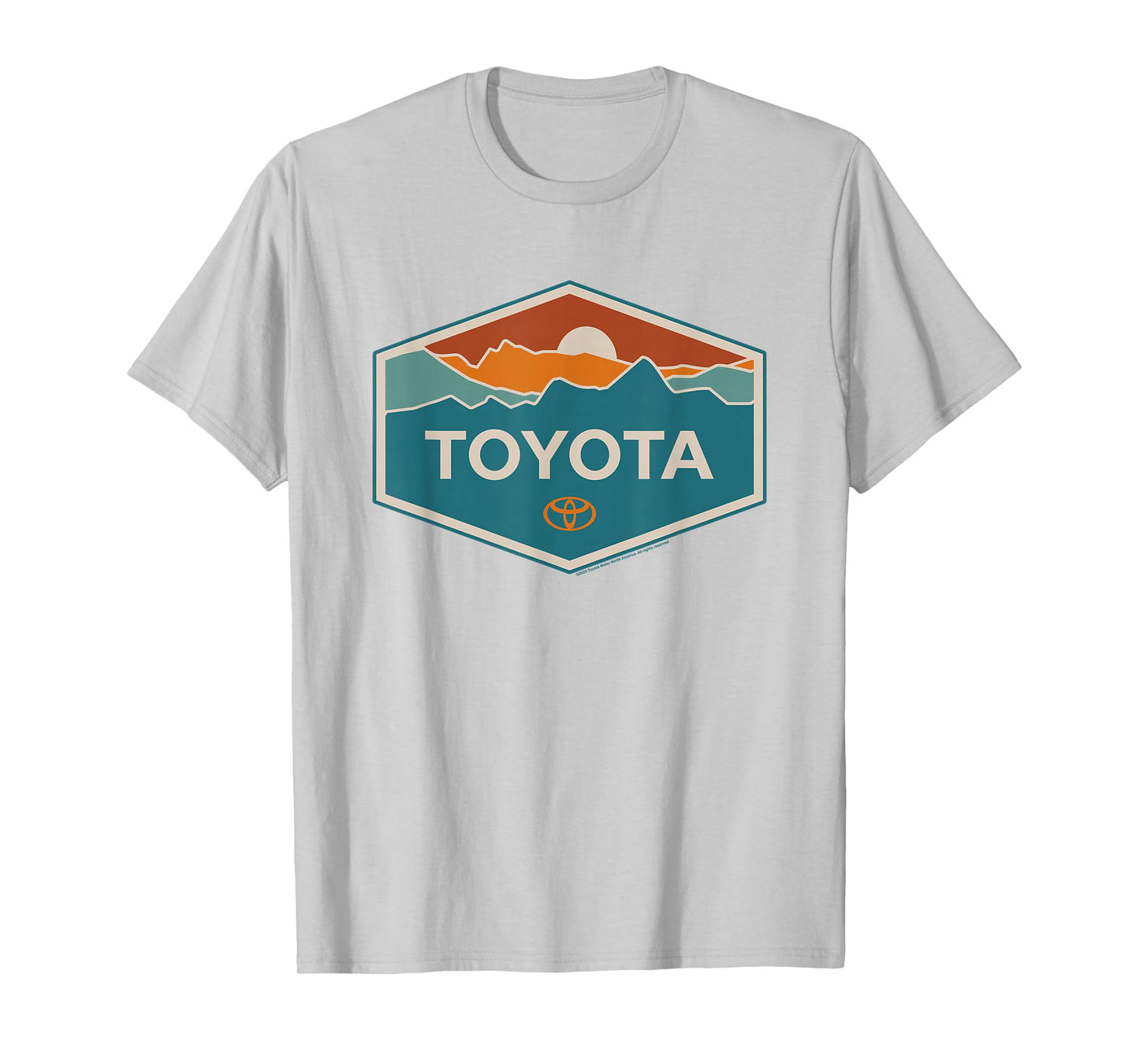 Toyota Iconic Landscape Retro Colors Big Chest Logo T-Shirt