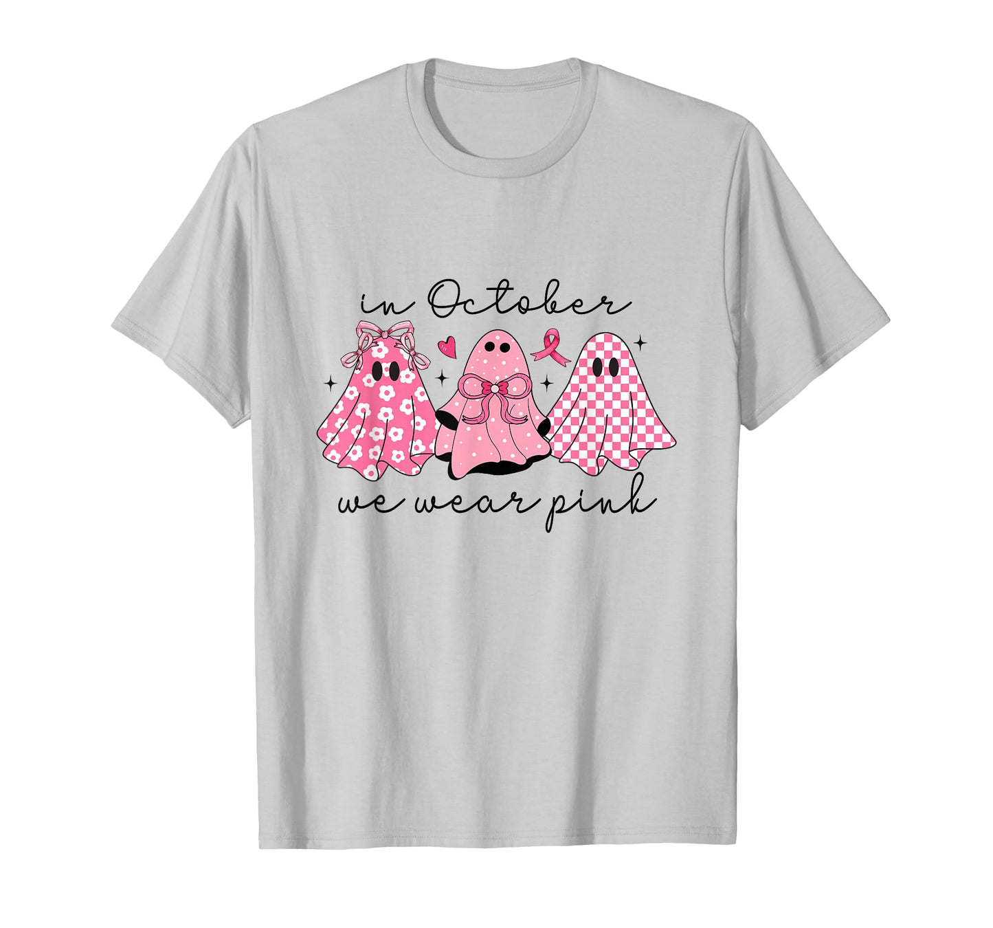 In October We Wear Pink Cute Ghost Women's T-Shirt