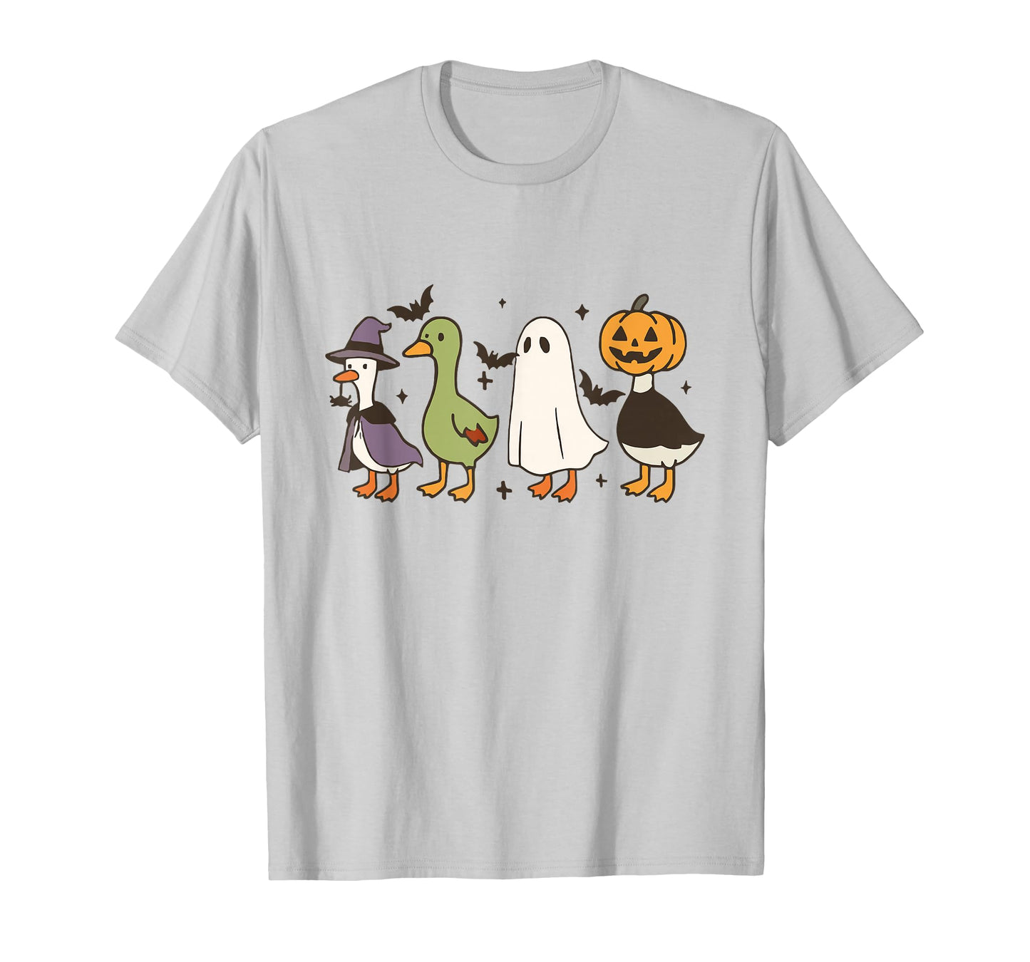 Spooky Goose Halloween Goose Witch Ghost Silly Goose Farm T-Shirt