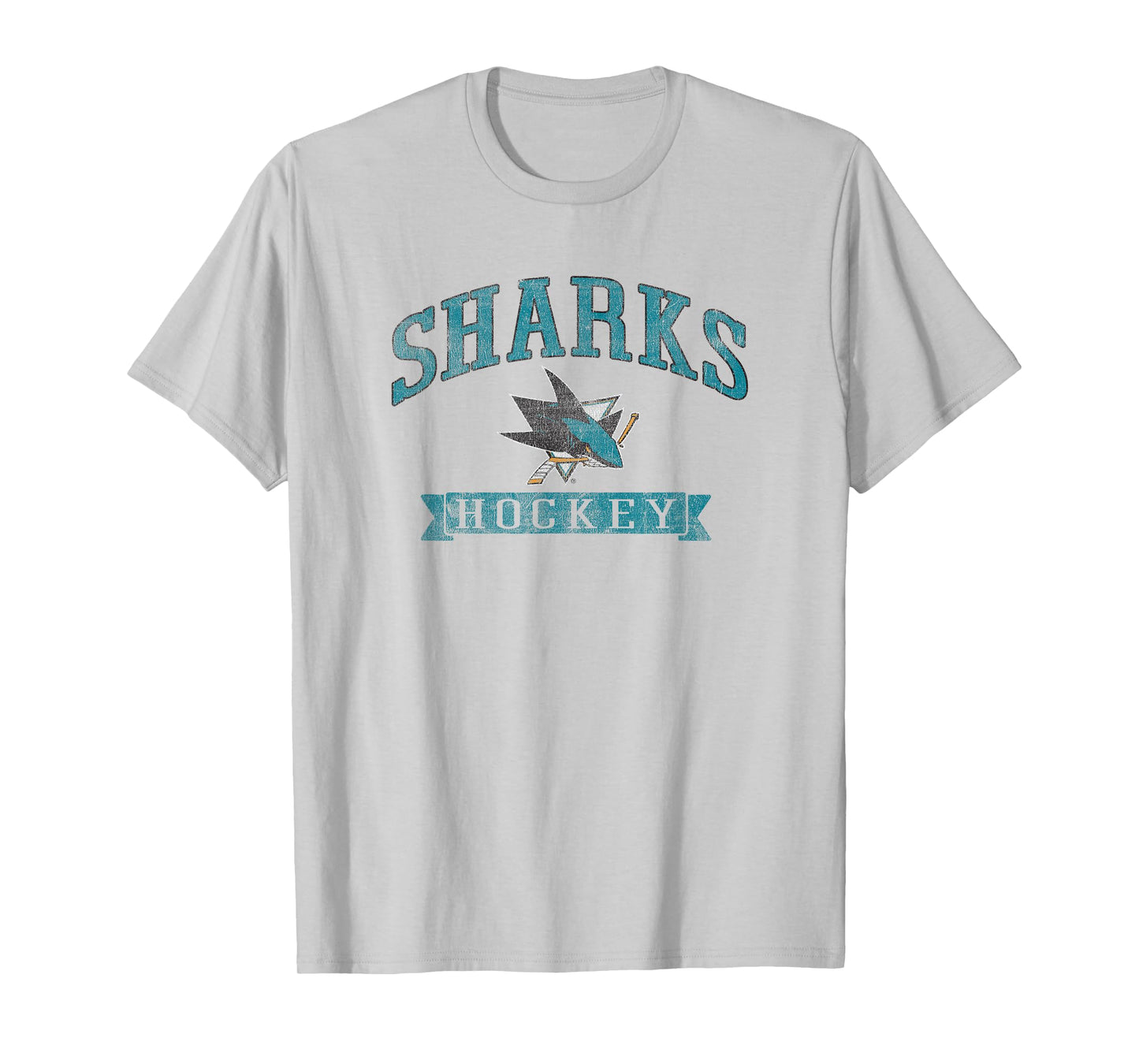 San Jose Sharks Vintage Hockey Gray NHL Officially Licensed T-Shirt