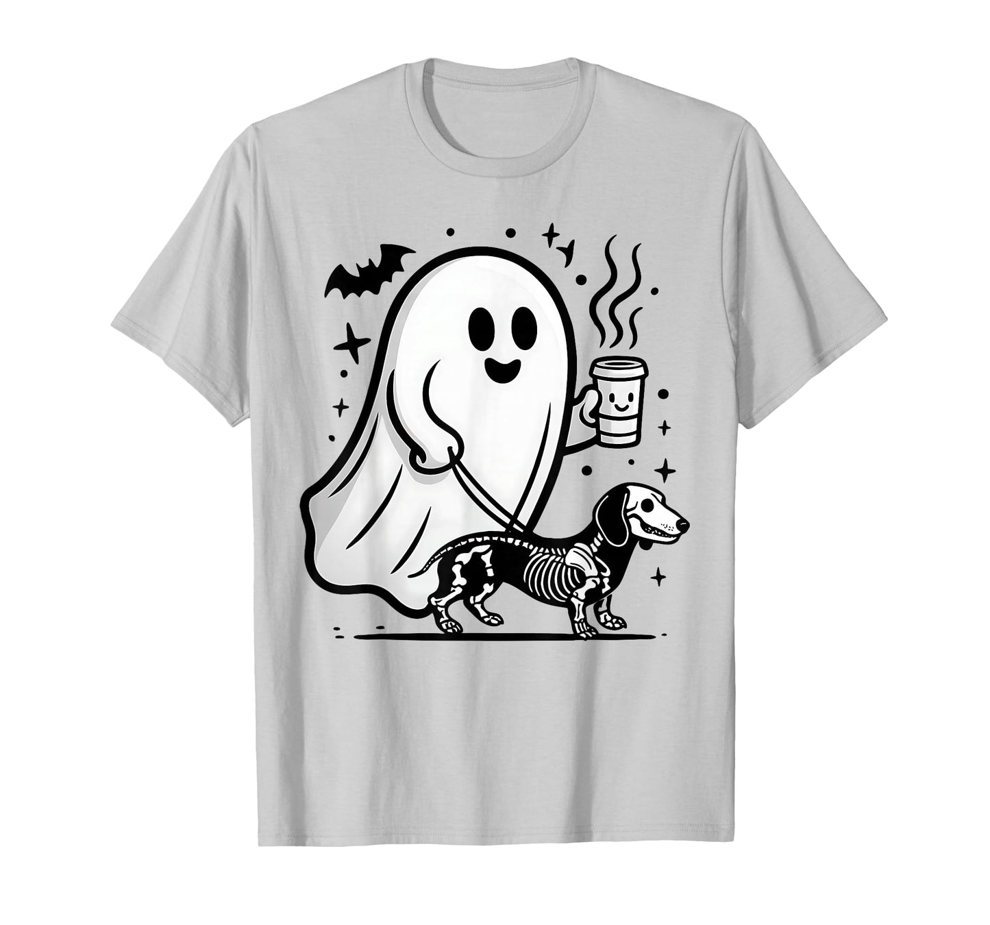 Dachshund Ghost Halloween Spooky Season Weenie Dog Funny T-Shirt