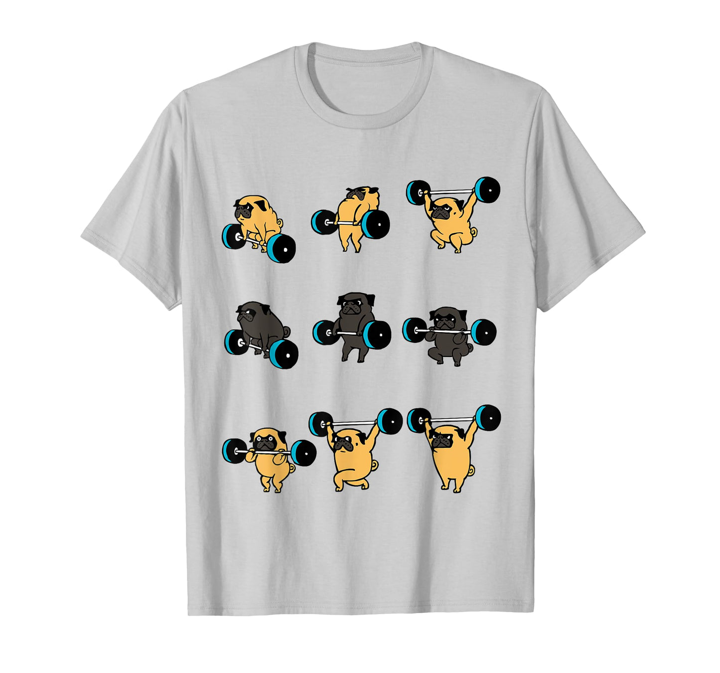Lifting Pug Gym T- shirt by Huebucket T-Shirt