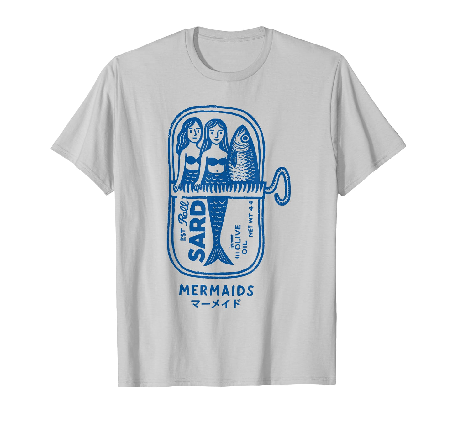 Mermaid Sardine Tin Vintage Funny Sea Creature T-Shirt