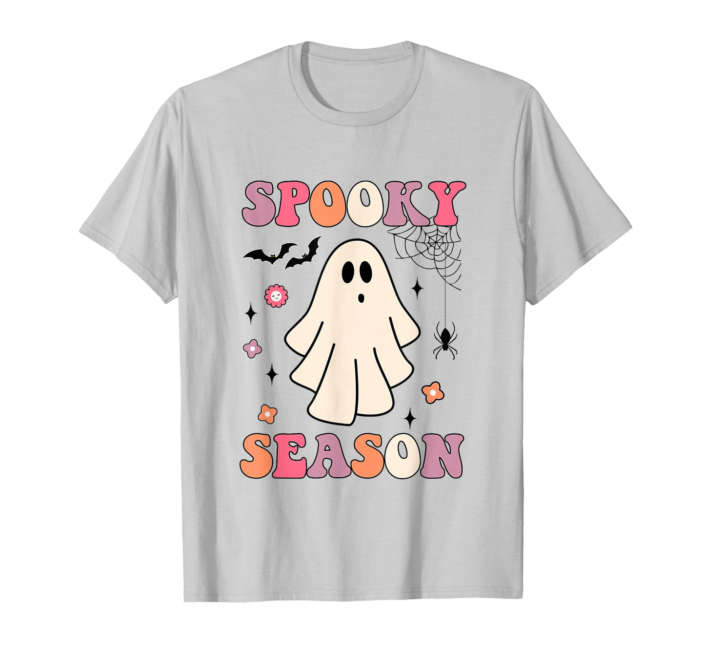 Groovy Halloween Cute Ghost Spooky Season T-Shirt