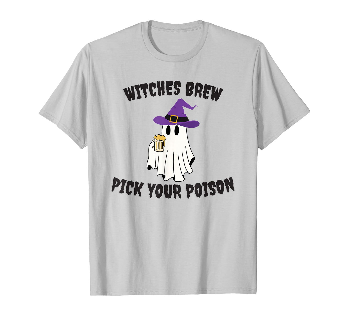 Witches Brew Halloween Ghost Drinking Beer Lovers T-Shirt