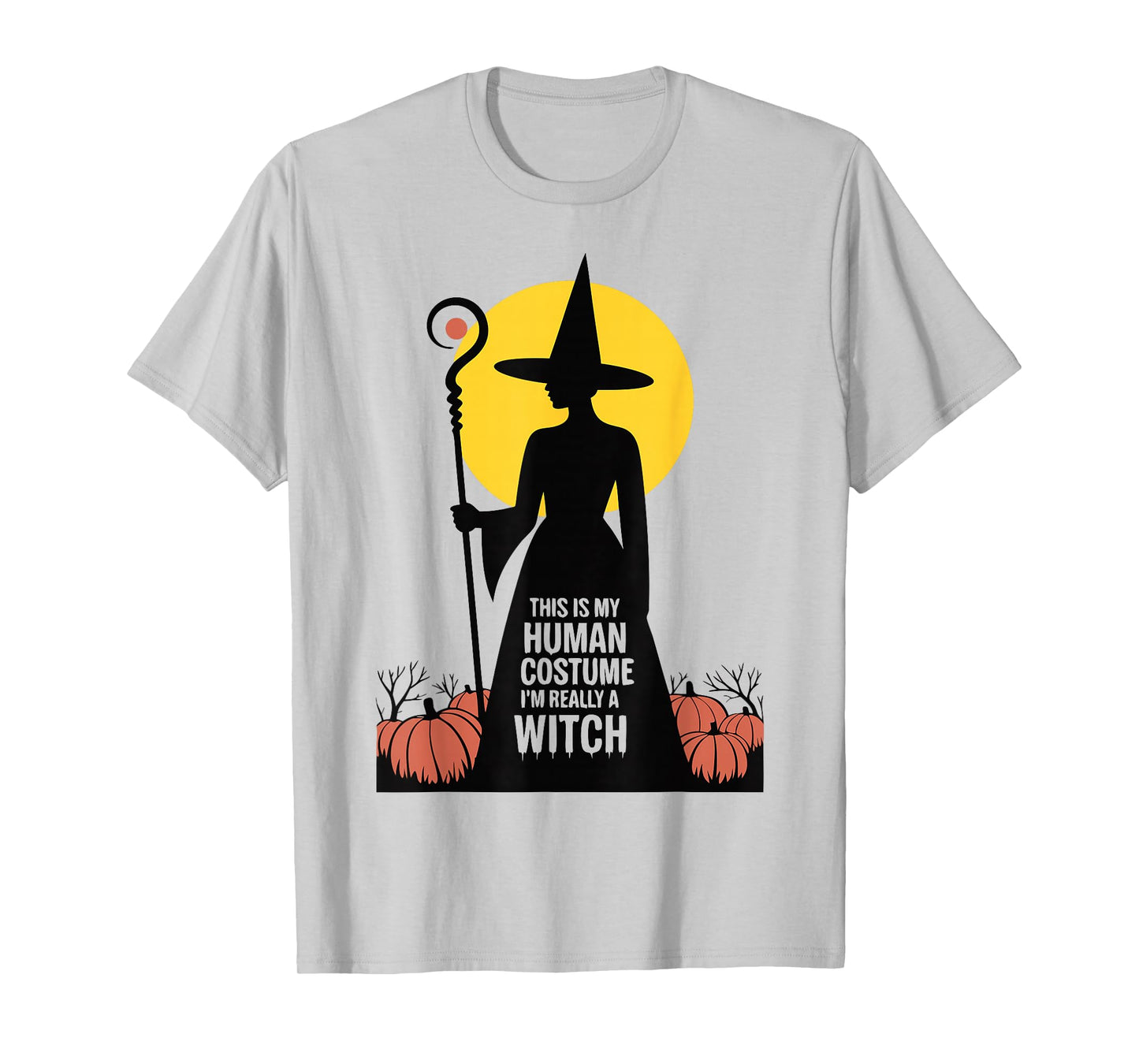 Halloween This is My Human Costume Witch Funny Spooky T-Shirt