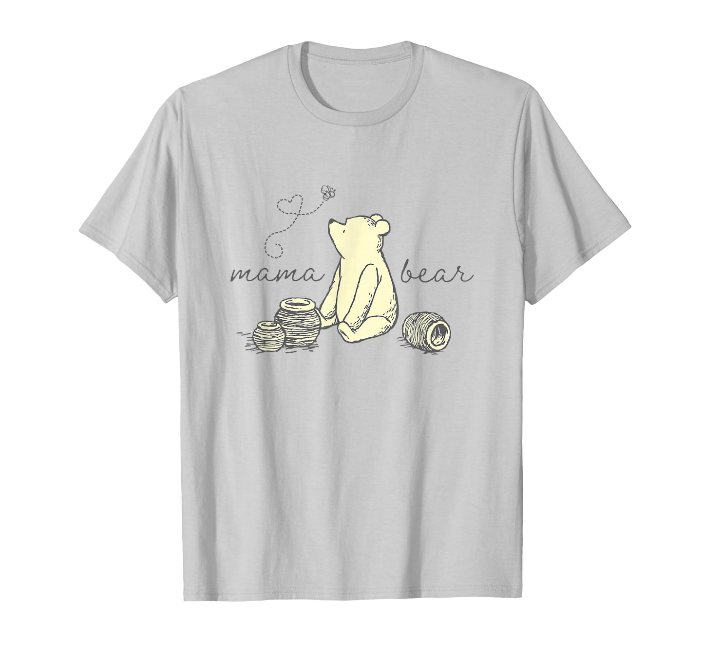 Disney Winnie the Pooh Mama Bear Cute Pooh Big Chest Logo T-Shirt