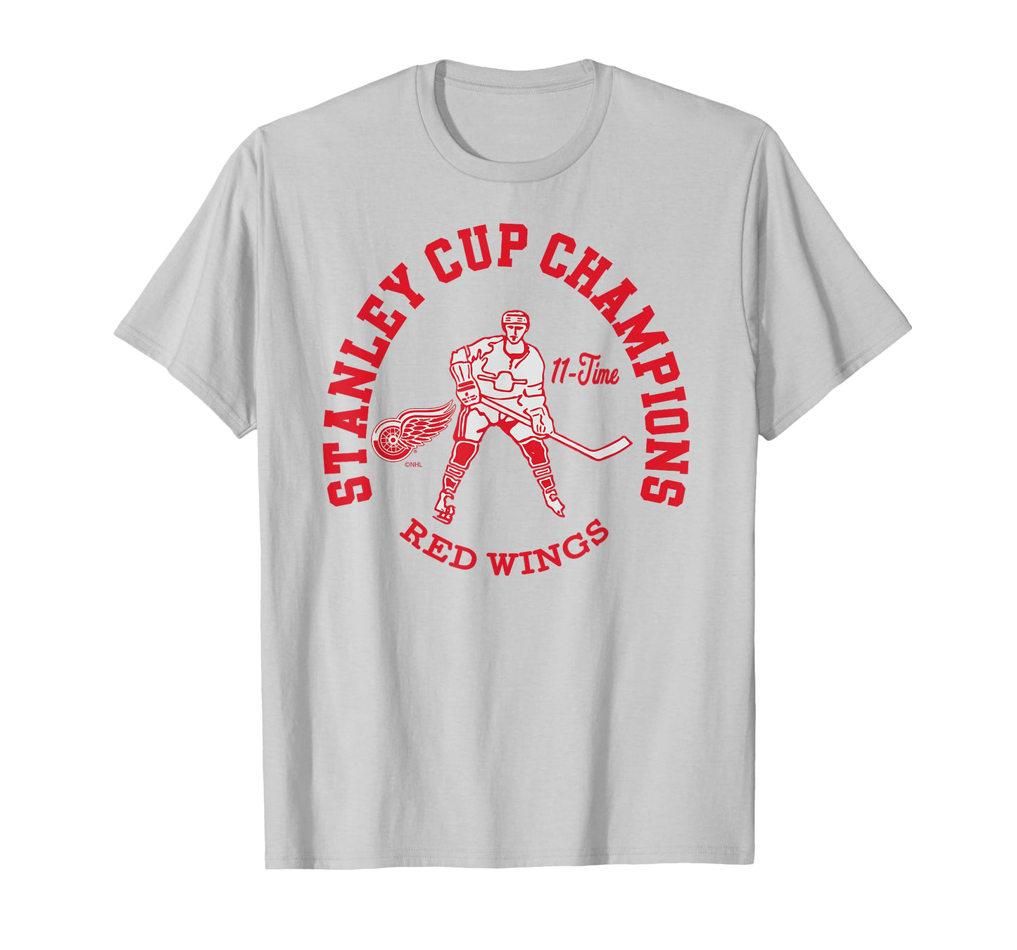 Detroit Red Wings Stanley Cup Champions 11-Time Logo T-Shirt