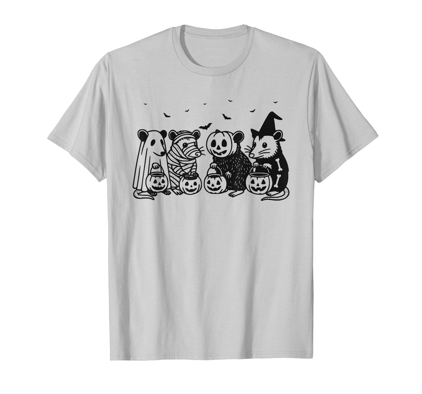 Halloween Opossum Squad Ghost, Mummy, Pumpkin & Witch T-Shirt