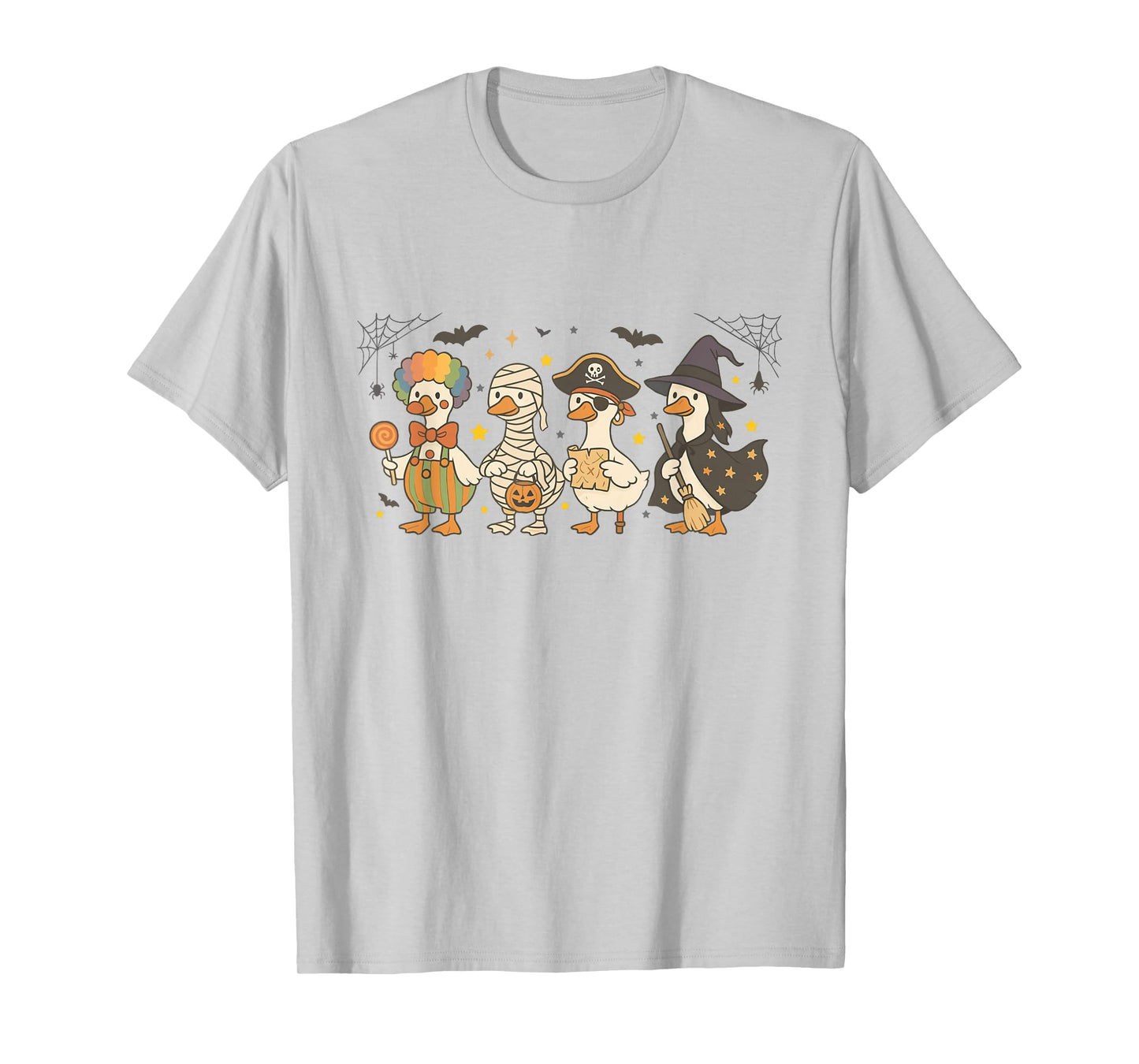 Spooky Goose Halloween Goose Witch Ghost Silly Goose Farm T-Shirt