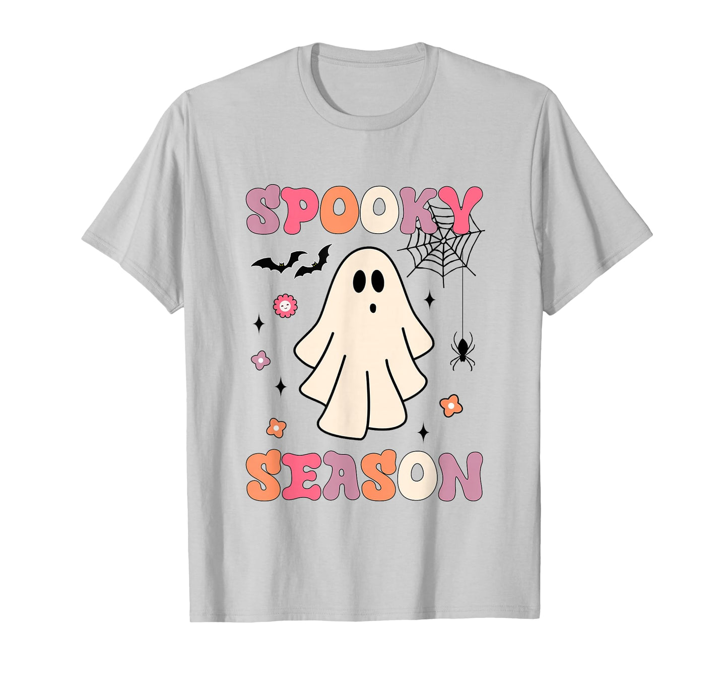 Groovy Vintage Ghost Cute Halloween Spooky Season T-Shirt
