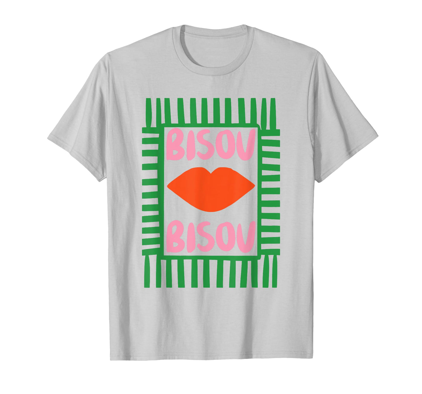 Retro French Bisous Paris Vacation Summer Vibes T-Shirt