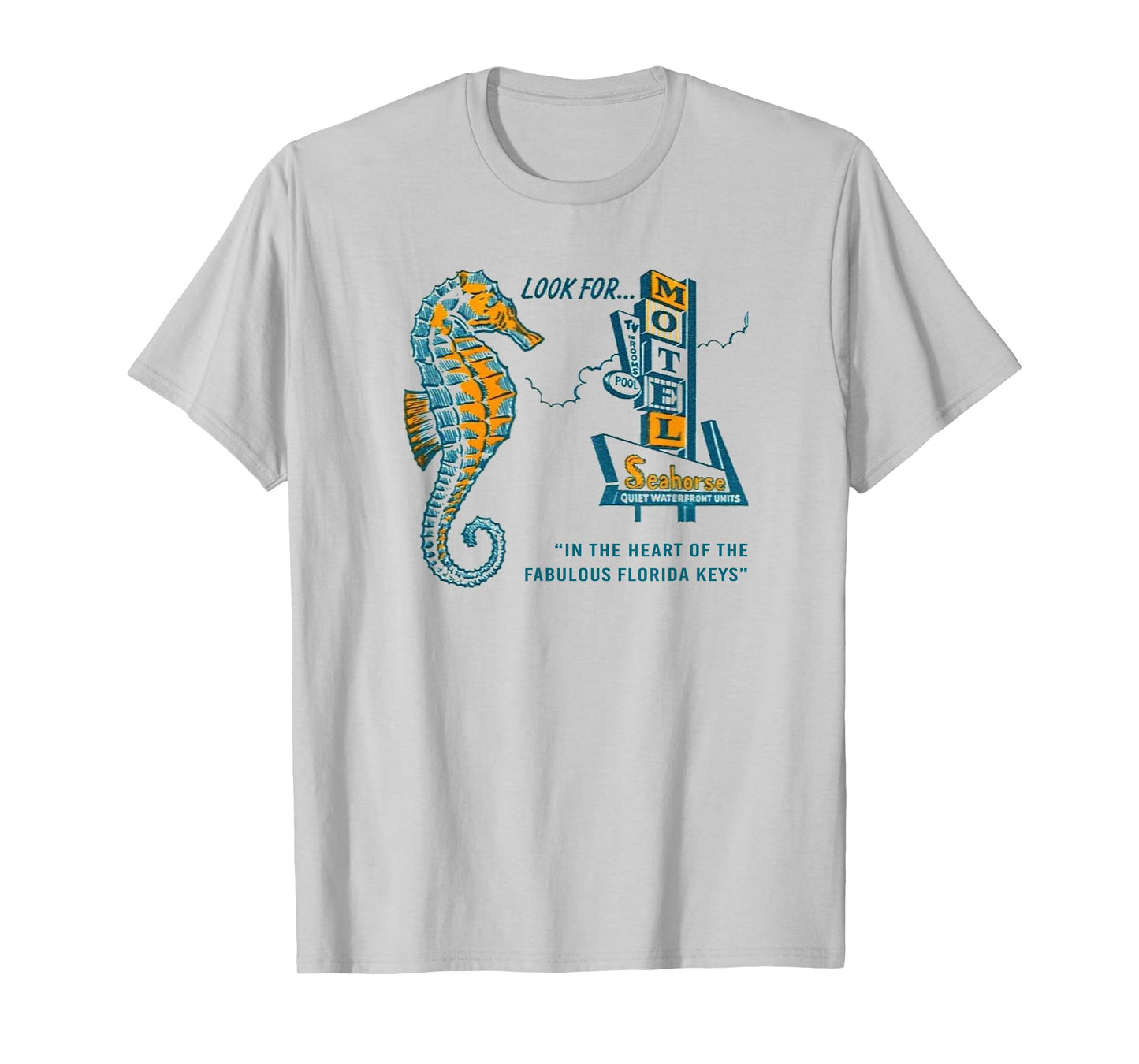 Sea Horse Motel Retro Tropical Ocean Vintage Men's Graphic T-Shirt