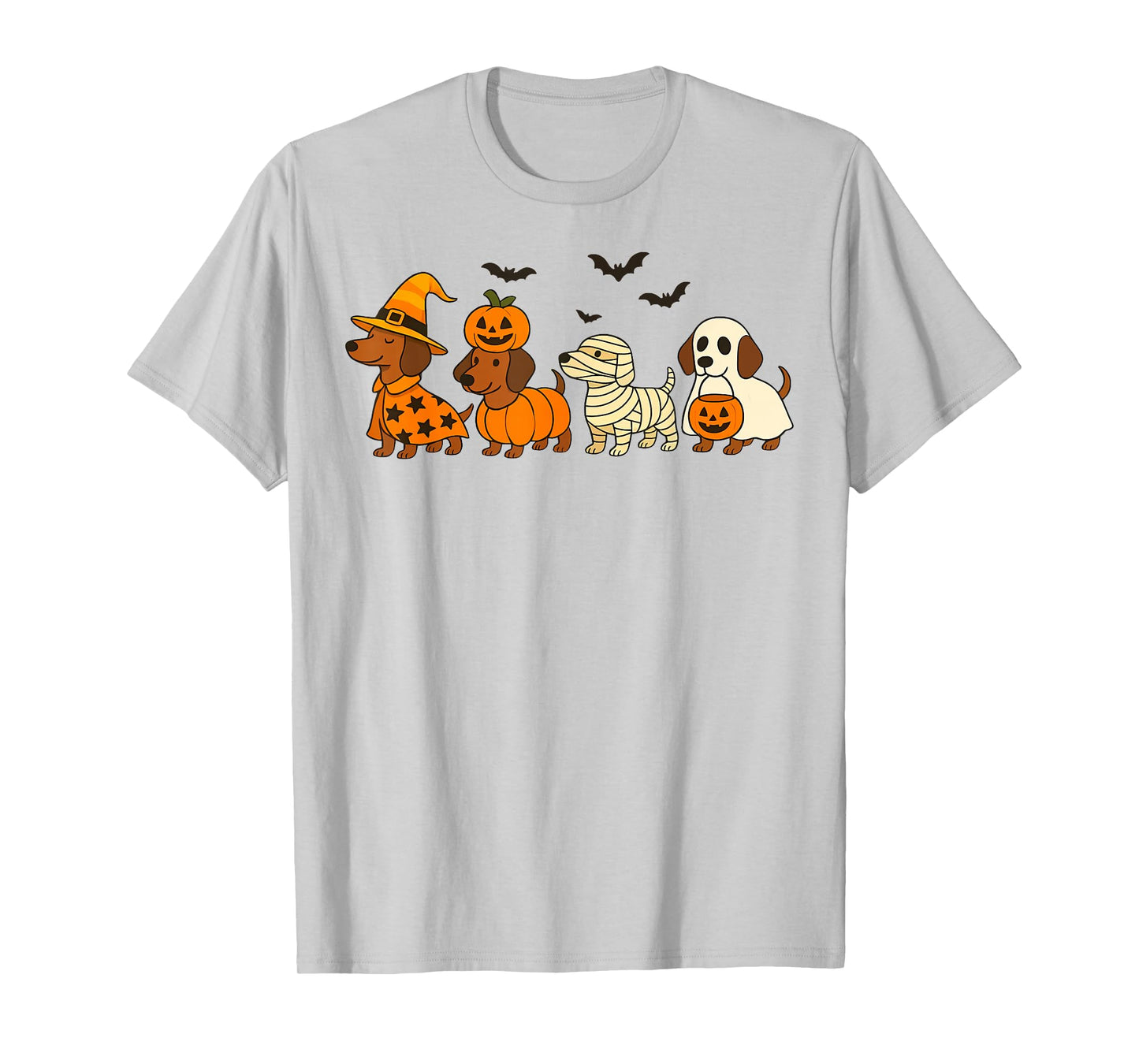 Weiner Dog Witch Happy Halloweenie Cute Halloween Dachshund T-Shirt